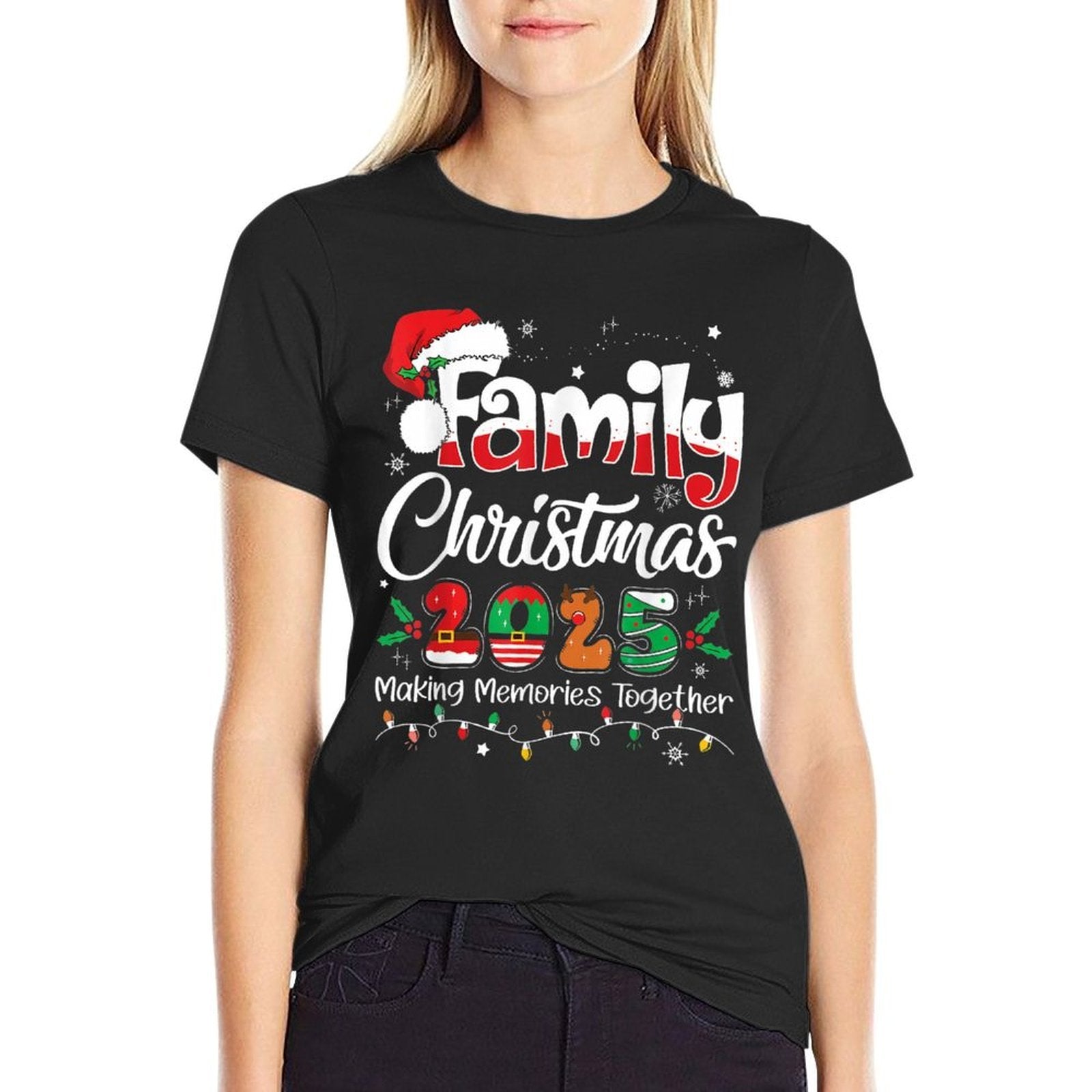 Family Christmas 2025 Matching Family Christmas Xmas  Tagless Design T-Shirt