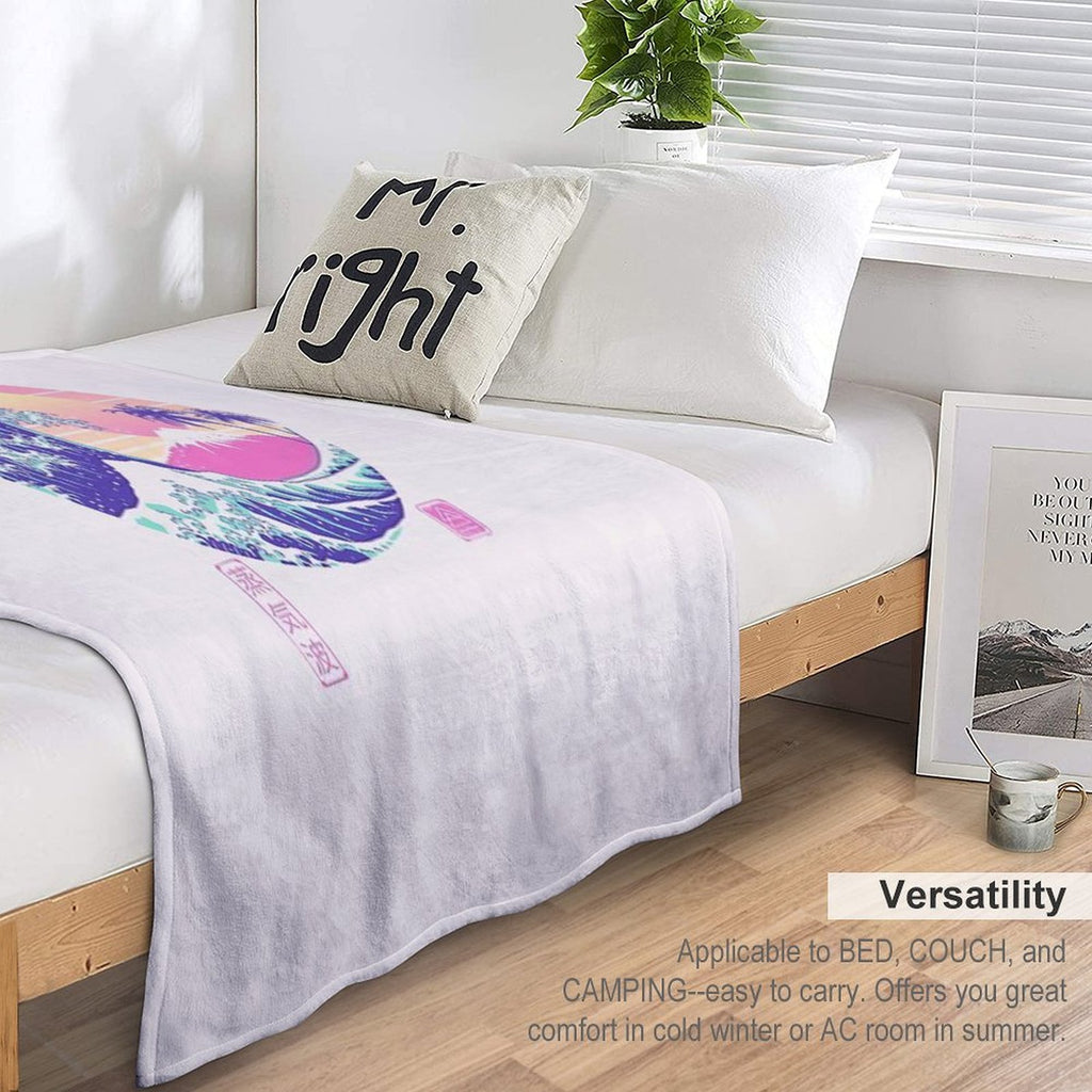 The Great Vaporwave Machine-washable Throw Blanket