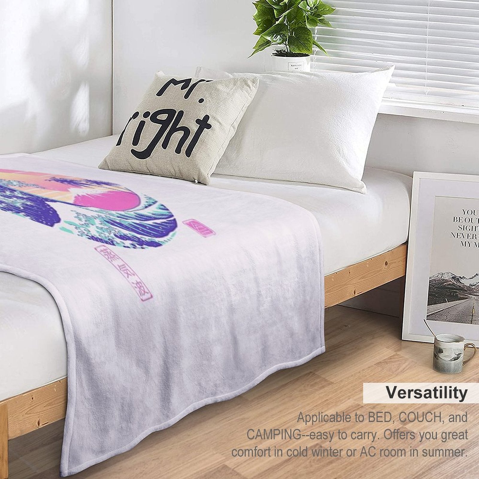 The Great Vaporwave Machine-washable Throw Blanket