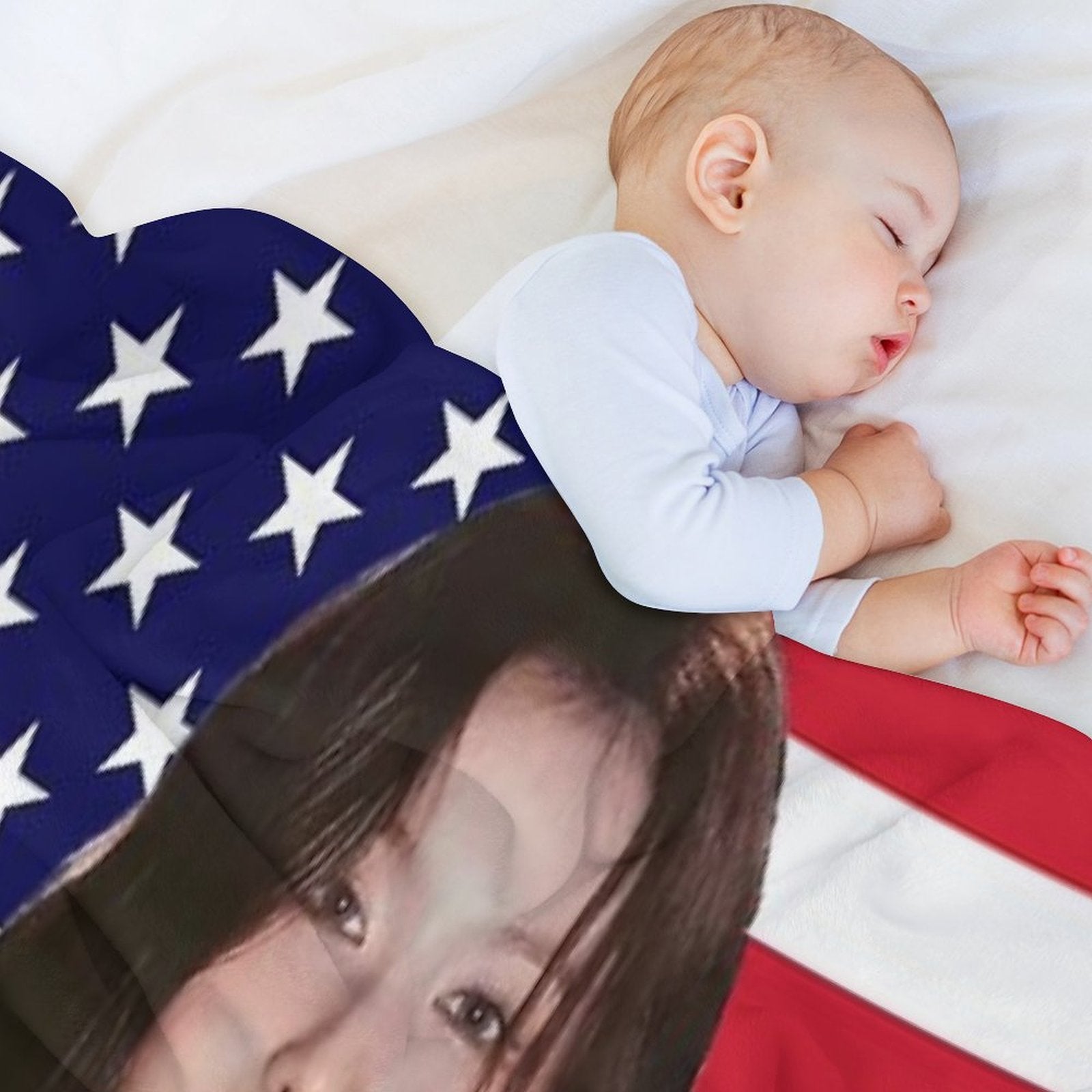 Kpop Sana Twice USA Flag Funny Kpop Easy Care Throw Blanket