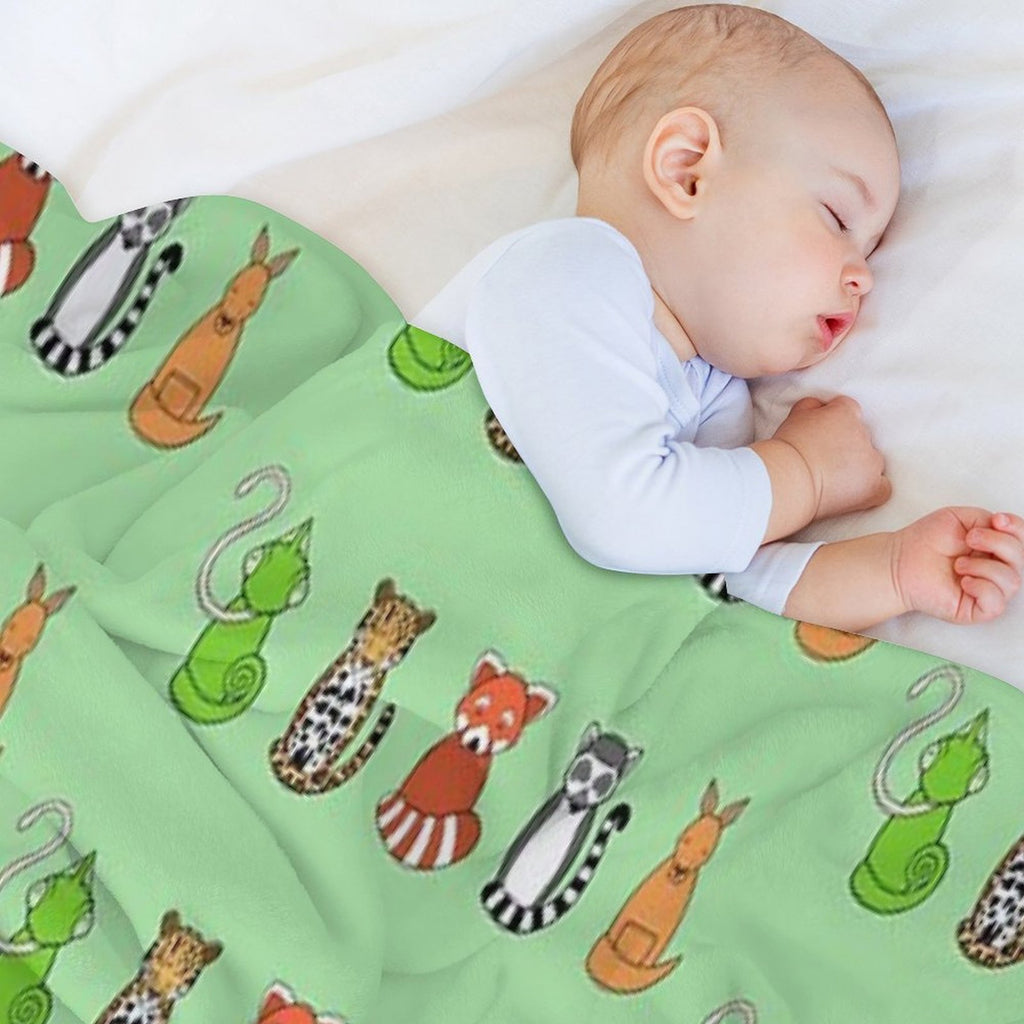Exotic Critter Line-up Anti-pilling Throw Blanket