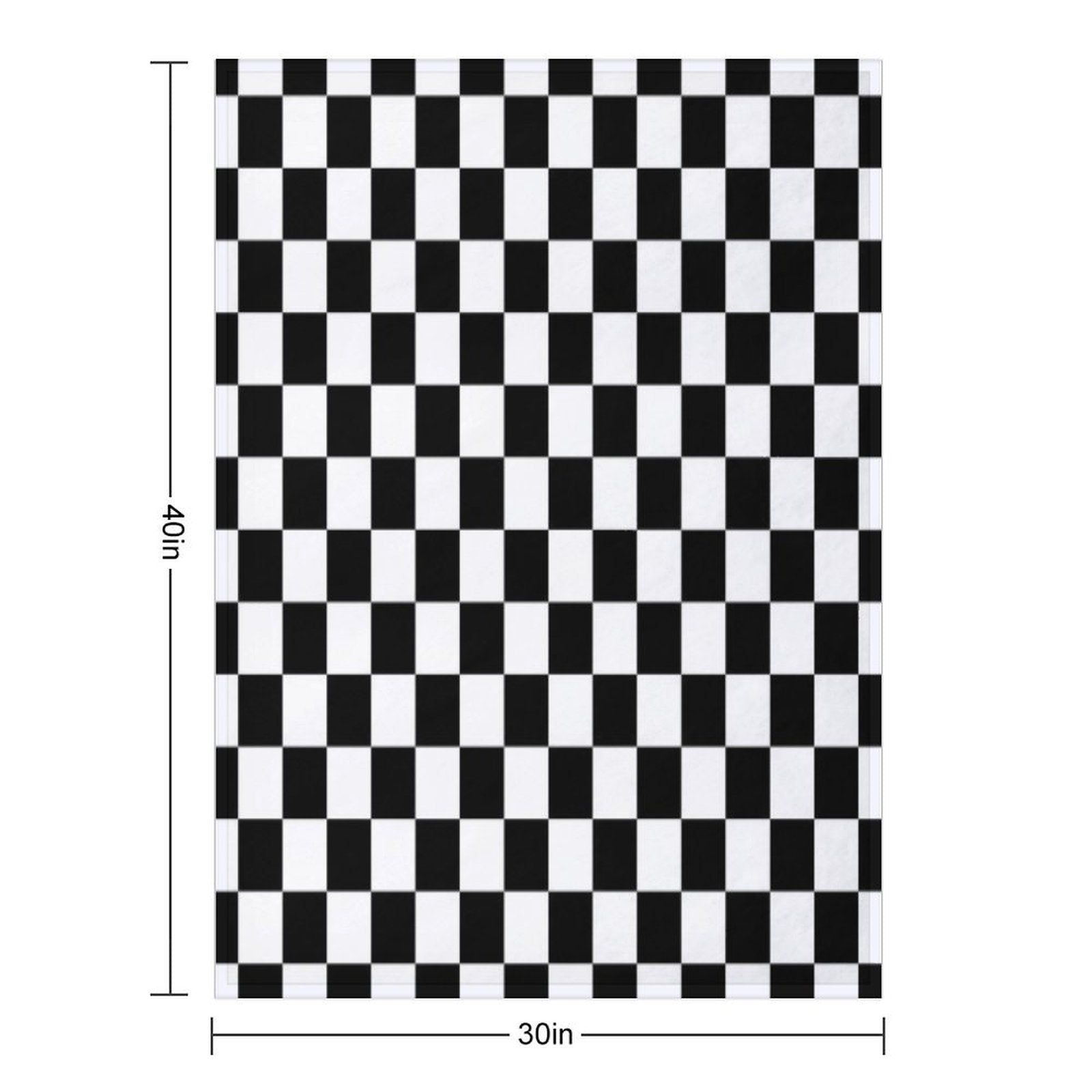 Black And White Checkered Velvety-soft Throw Blanket