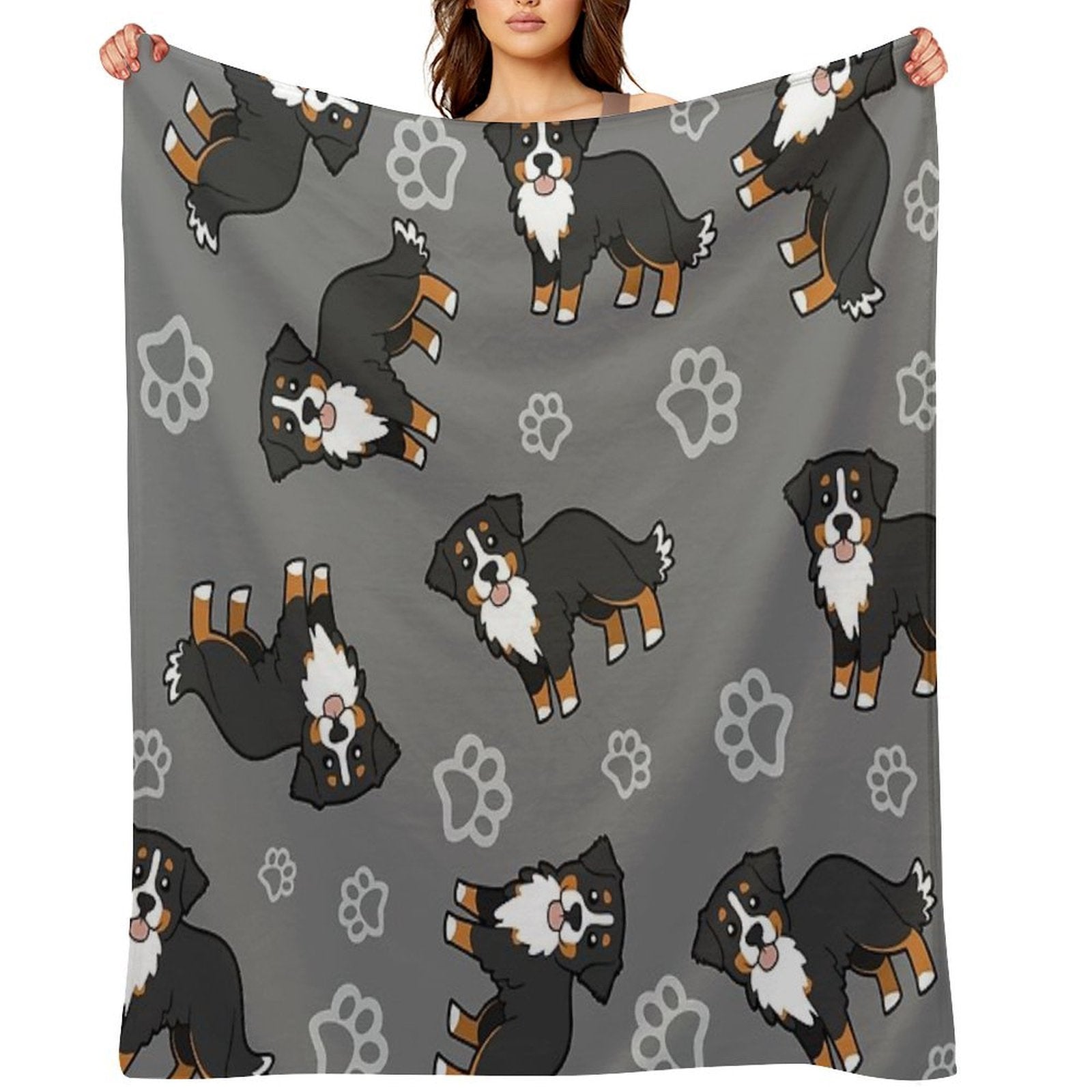 Bernese Mountain Dog. Eco-conscious Throw Blanket