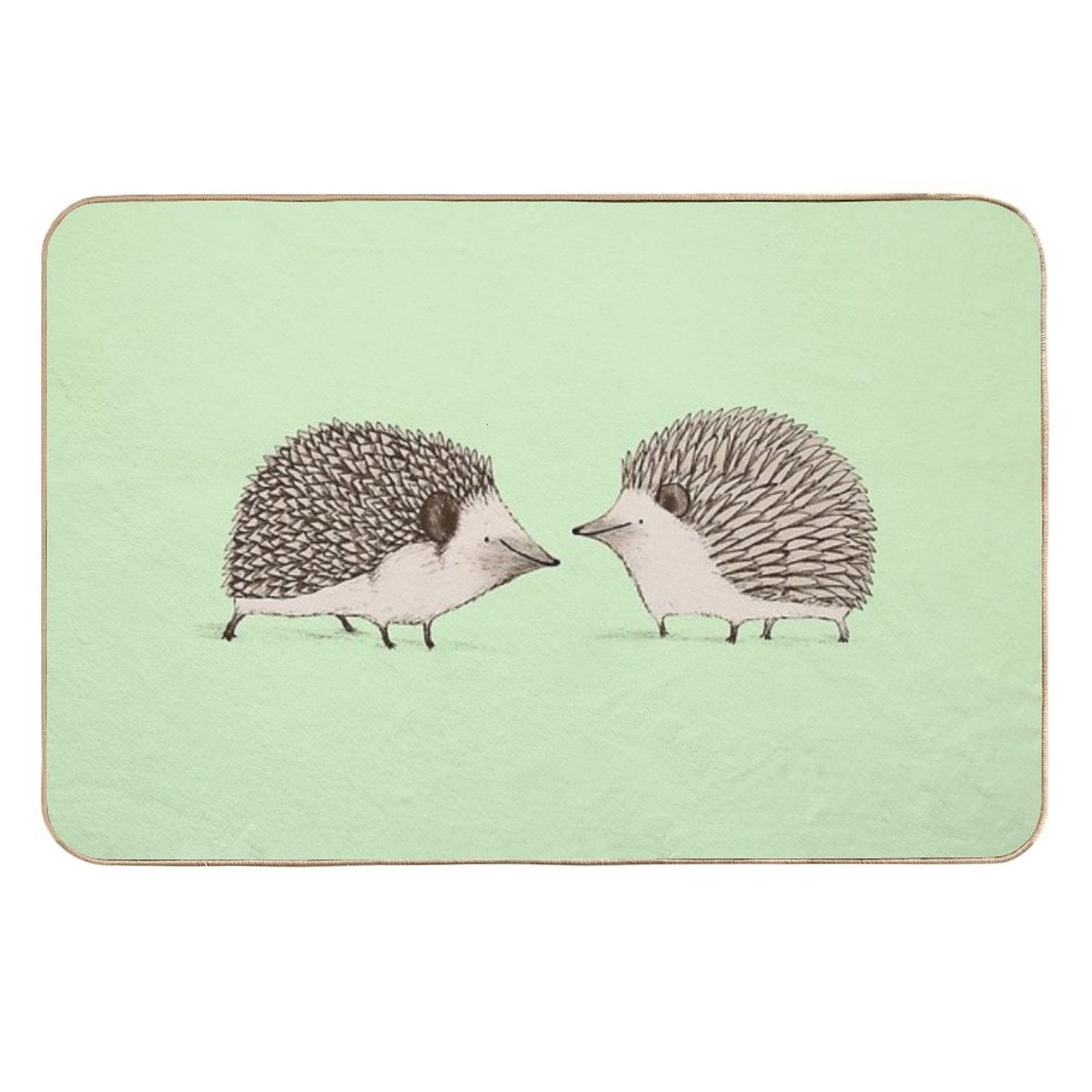 Two Hedgehogs  Rapid-Drying Bath Mat