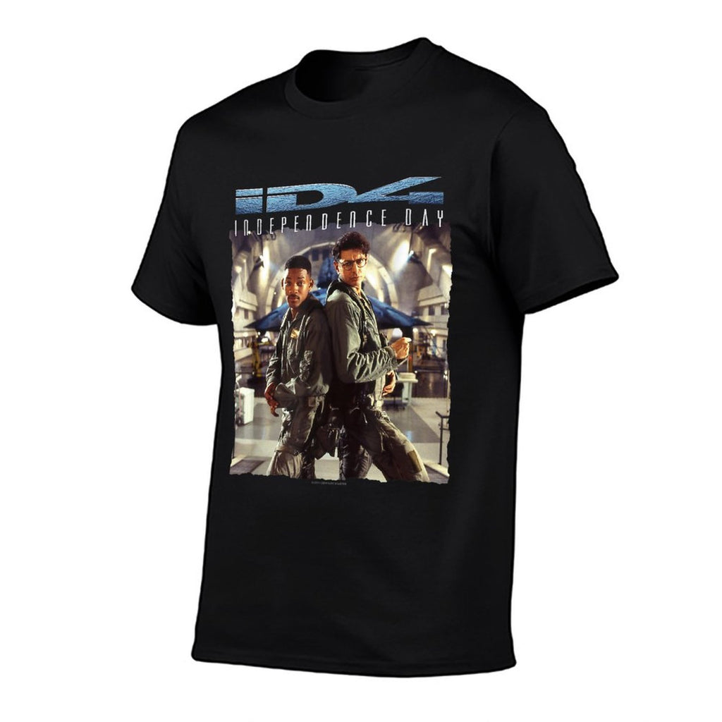 Independence Day Iconic Heros Retro Photo Real Chest Poster  Trendy Pattern T-Shirt