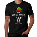 Mental Health Elf Xmas Funny Family Matching Christmas  Stretchy T-Shirt