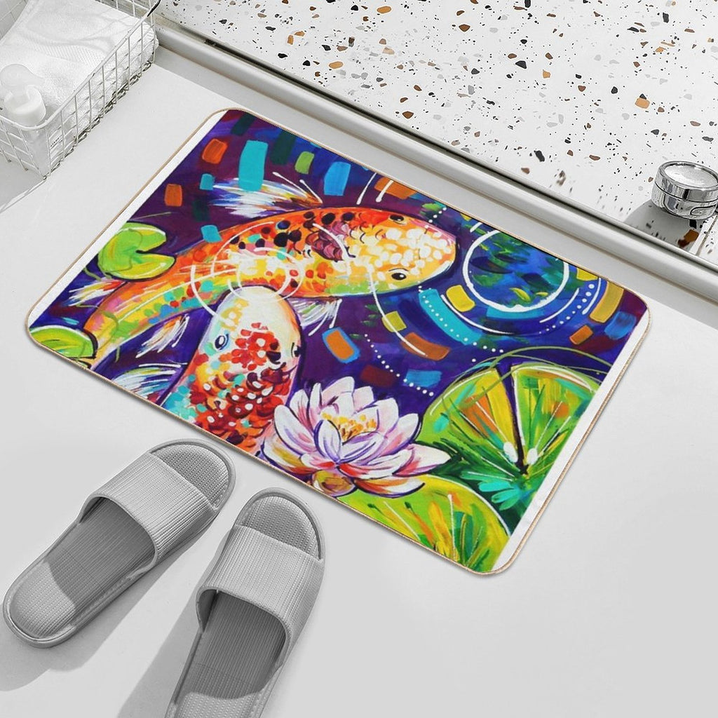 3 Koi Fish  Multi-Purpose Bath Mat