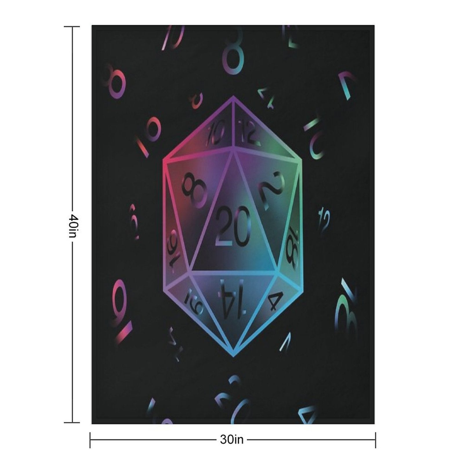 D20 Dungeons And Dragons Dice Machine-washable Throw Blanket
