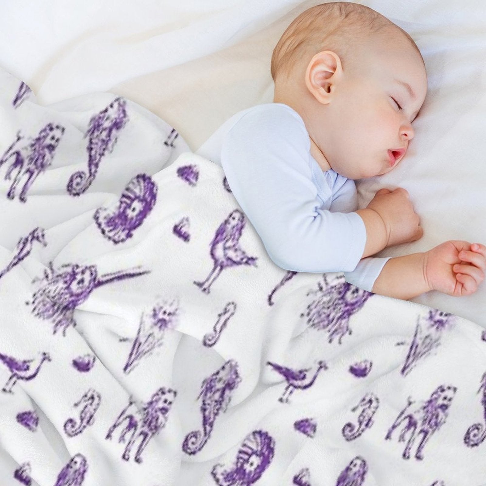 Rent-Free Blackbeard Sketches - Purple Lightweight Throw Blanket
