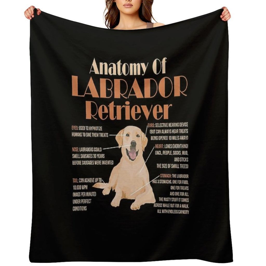 Anatomy of Labrador Retriever Premium Throw Blanket