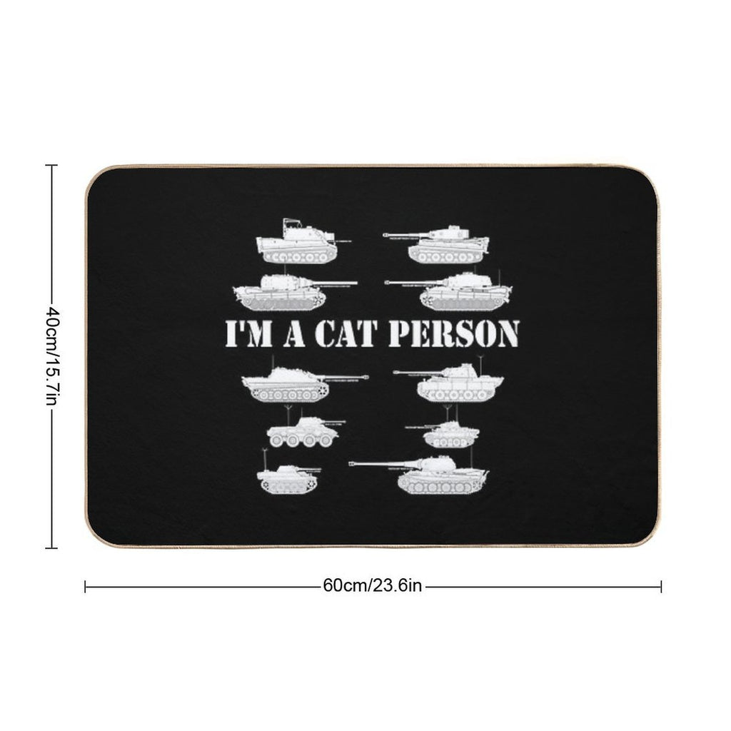 Im A Cat Person Ww2 10 German Tanks  High-Traffic Bath Mat