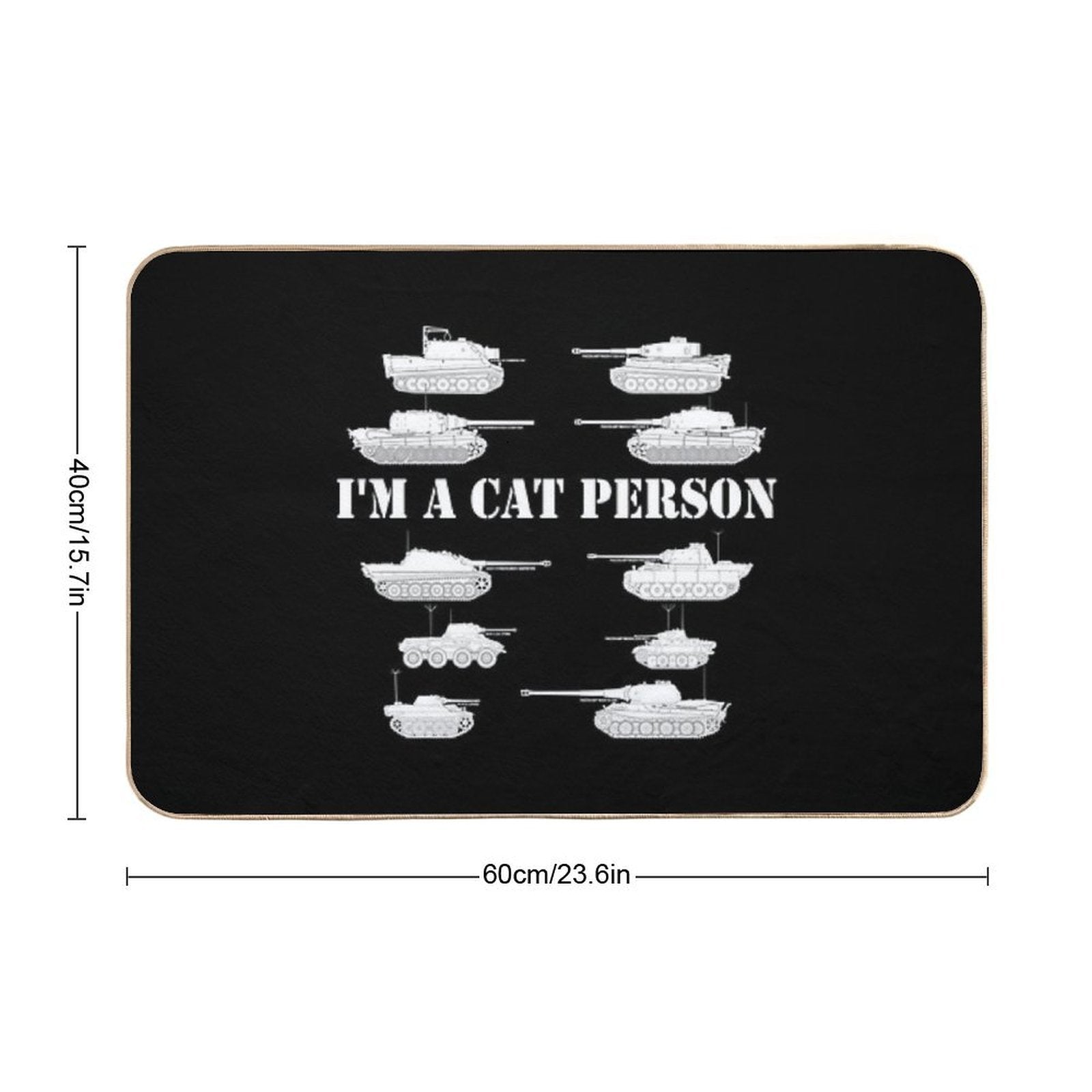 Im A Cat Person Ww2 10 German Tanks  High-Traffic Bath Mat