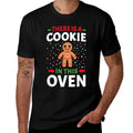 There Is Cookie In This Oven Cute Christmas Couples Matching  Ribbed Collar T-Shirt