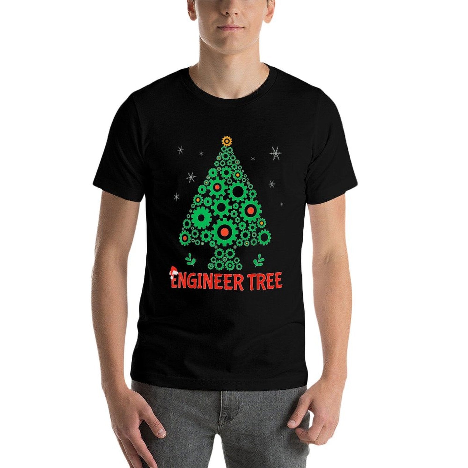 Christmas Engineer Tree  Mechanical Engineering Gift  Eco-friendly Material T-Shirt