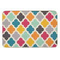 Colorful Moroccan Quatrefoil Lattice Pattern  Toxin-Free Bath Mat