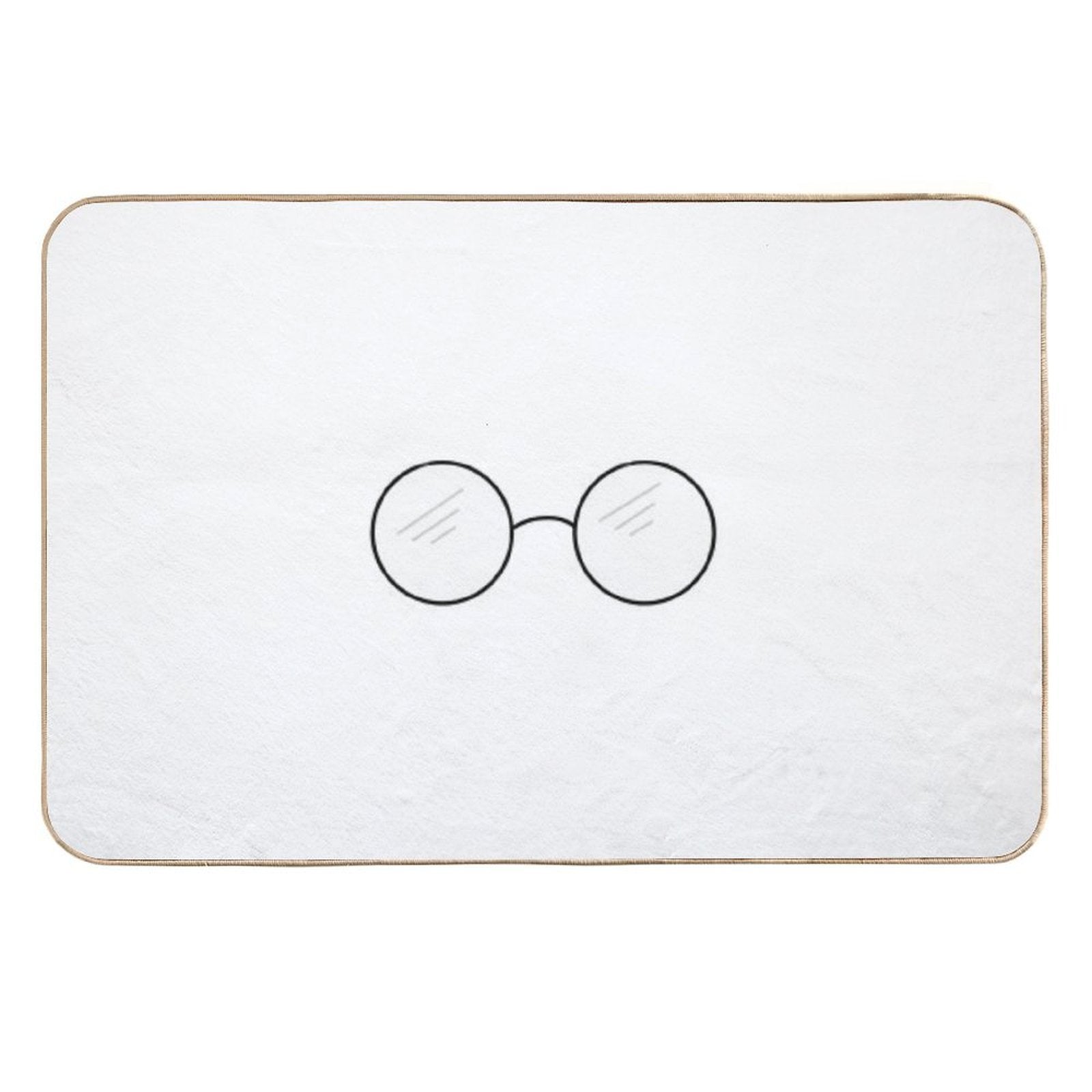 Round Glasses  Slip-Resistant Bath Mat