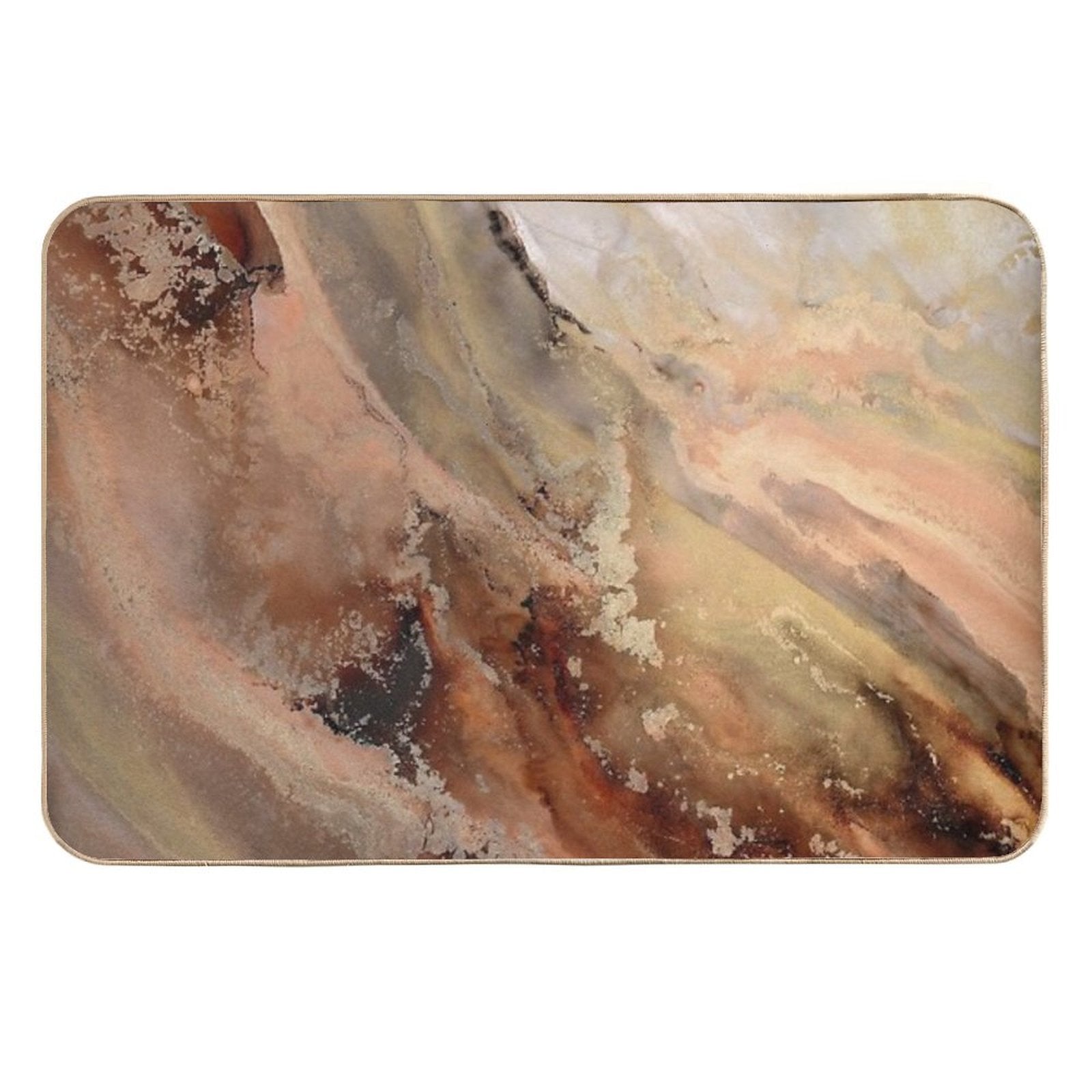 Abstract Autumn, Brown, Gold And Orange, Warm Colours, Abstract Art  Anti-Trip Bath Mat