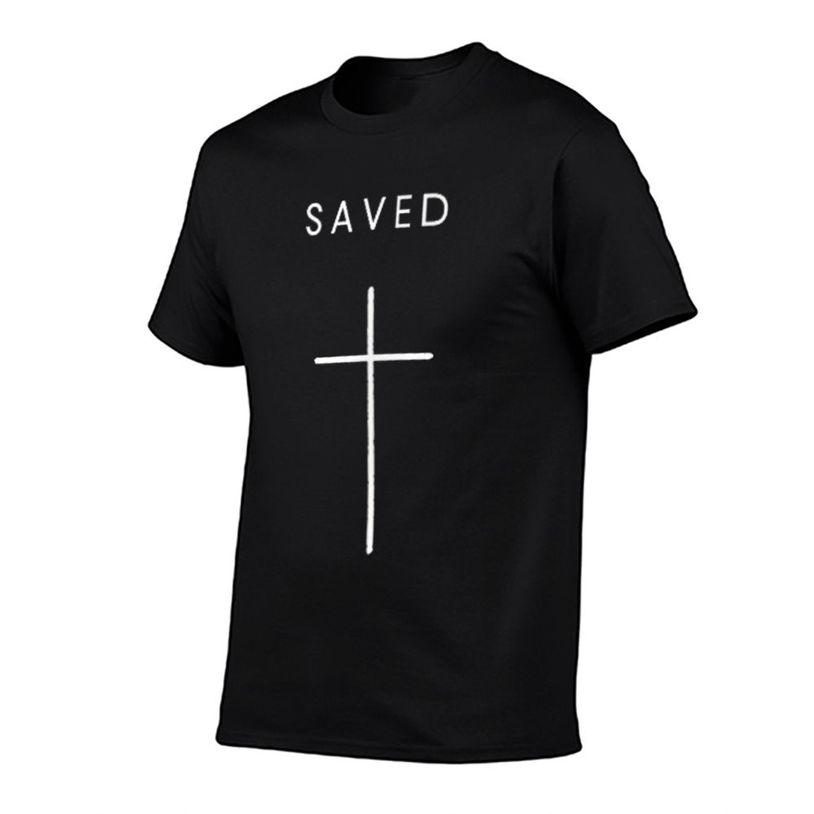Saved Cross - Minimalist Christian Religious Jesus  Odor-resistant T-Shirt