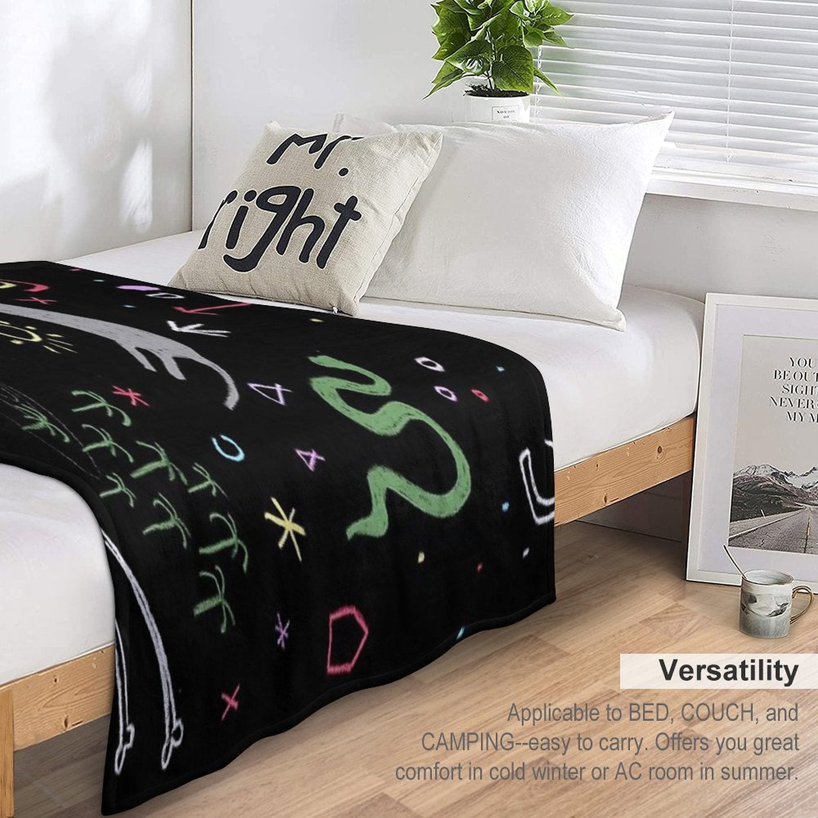 Chalk Board Dream Scape All-season Throw Blanket