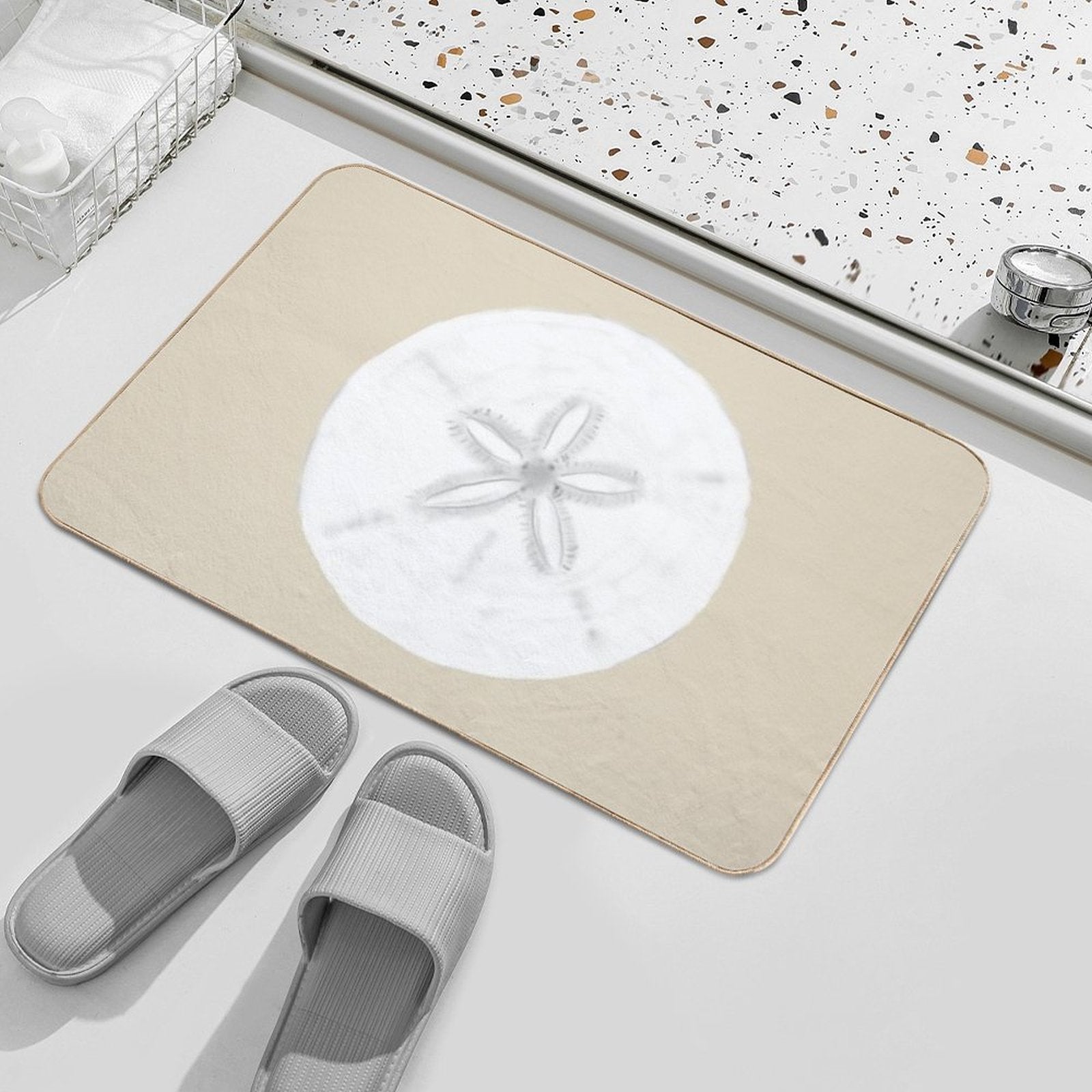 Sand Dollar  Easy Maintenance Bath Mat