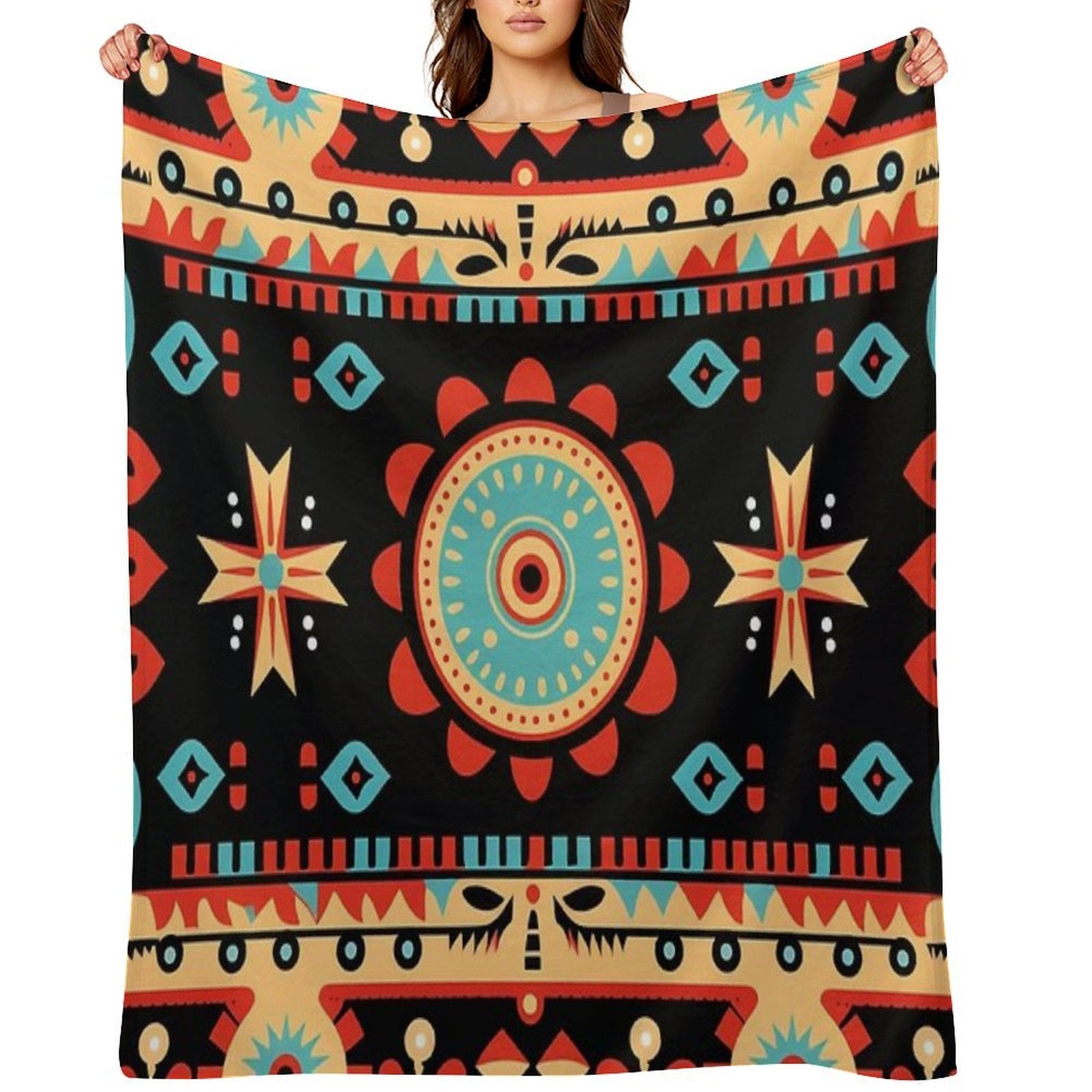 Indigenous Cherokee Nation Pattern Travel-friendly Throw Blanket