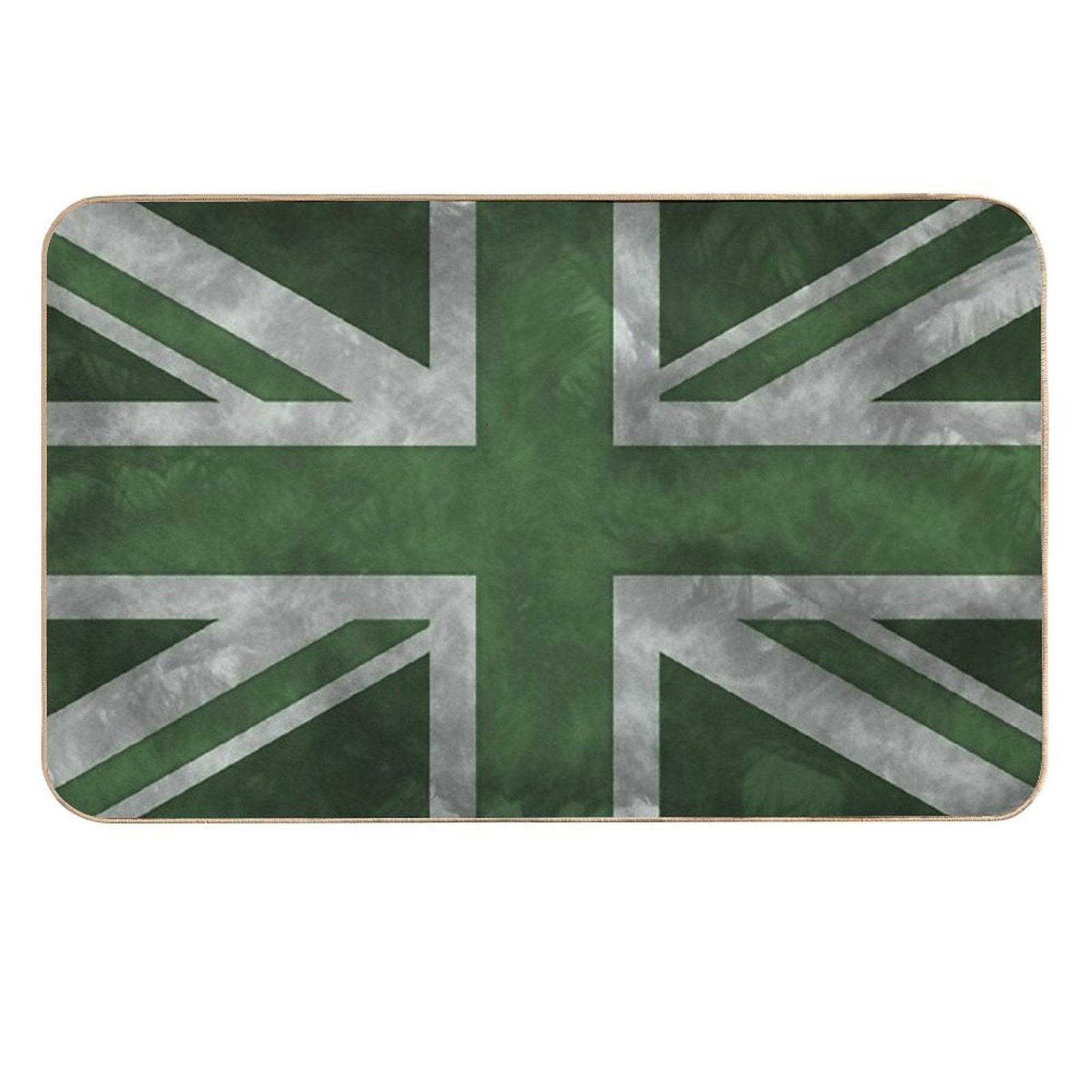 Green Distressed Union Jack  Multi-Purpose Bath Mat
