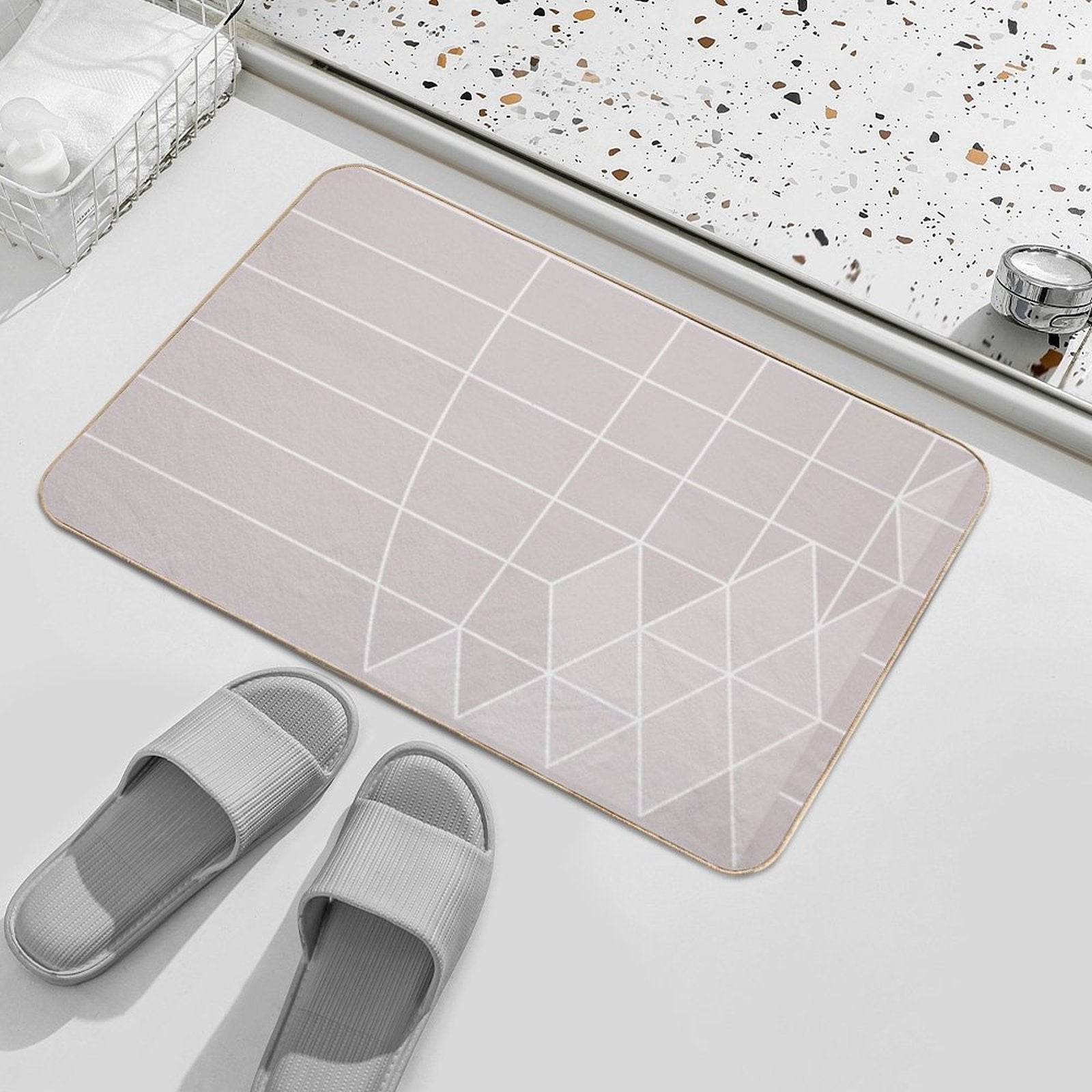 Ice Pink  Easy Maintenance Bath Mat