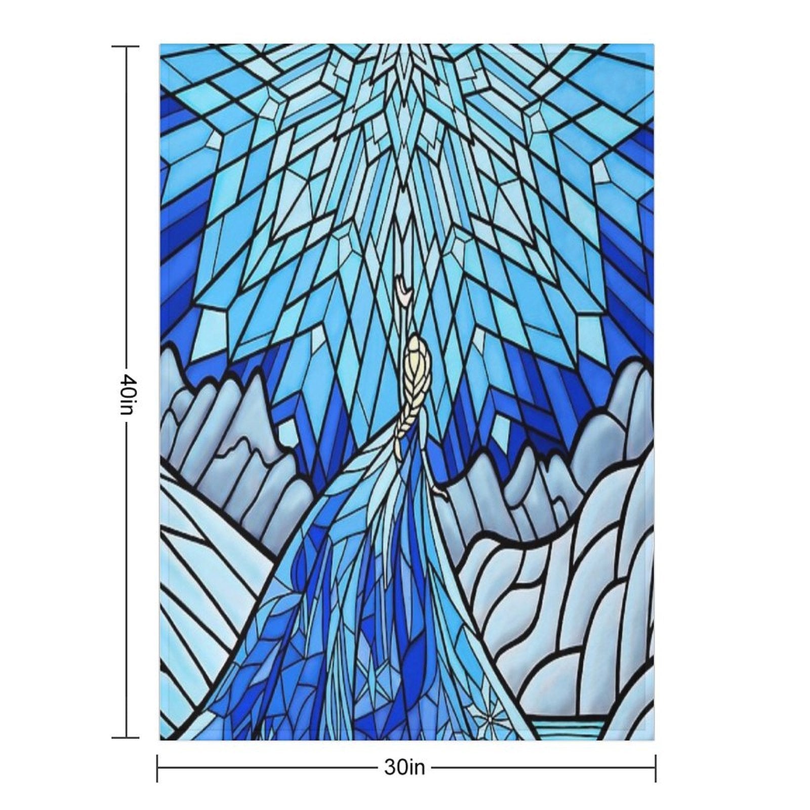 Frozen Fractals in The Stained Glass Window Multi-functional Throw Blanket