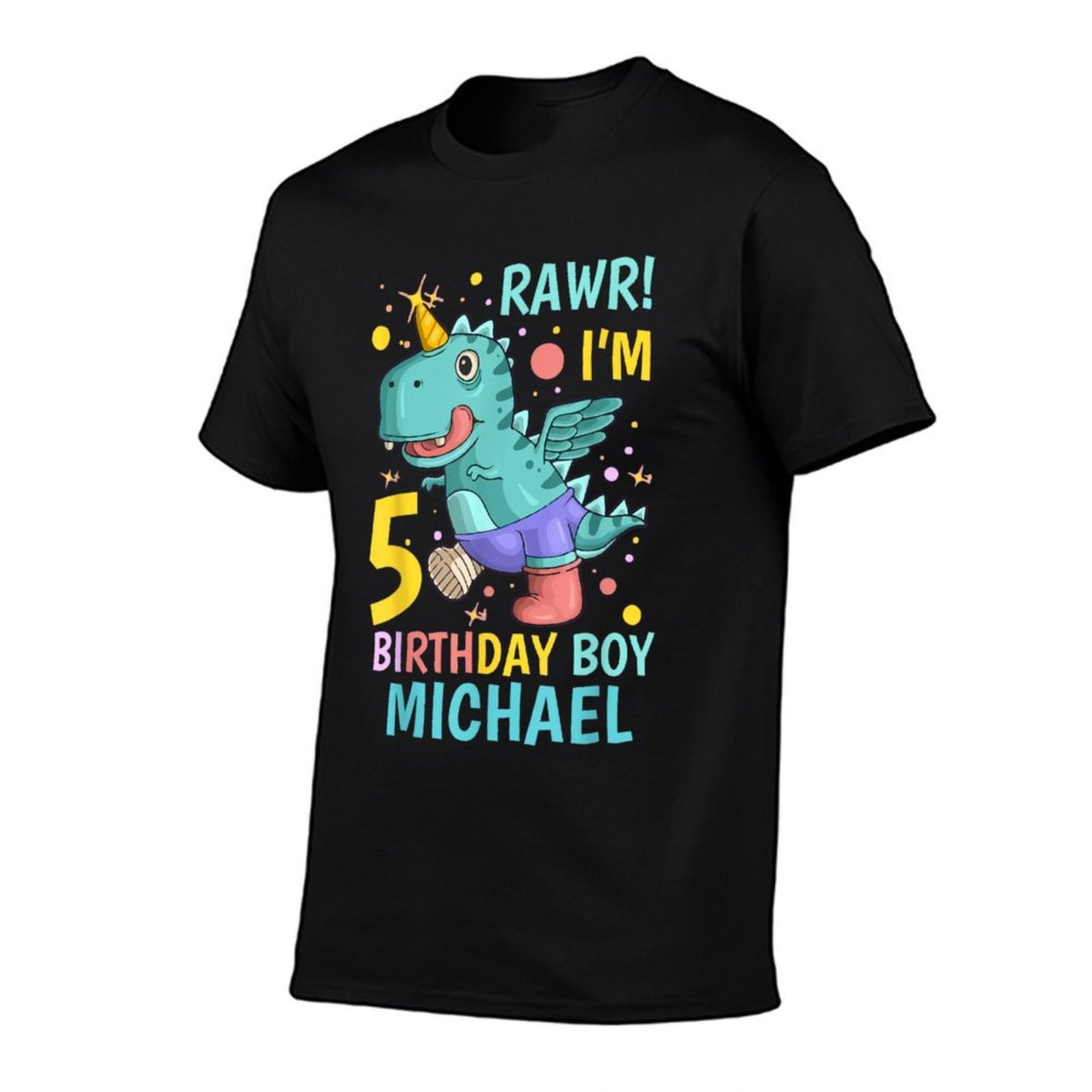 Michael 5th Birthday 5 Year Old Boy  Stretchy T-Shirt