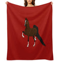 Bay American Saddlebred Horse Compact Throw Blanket