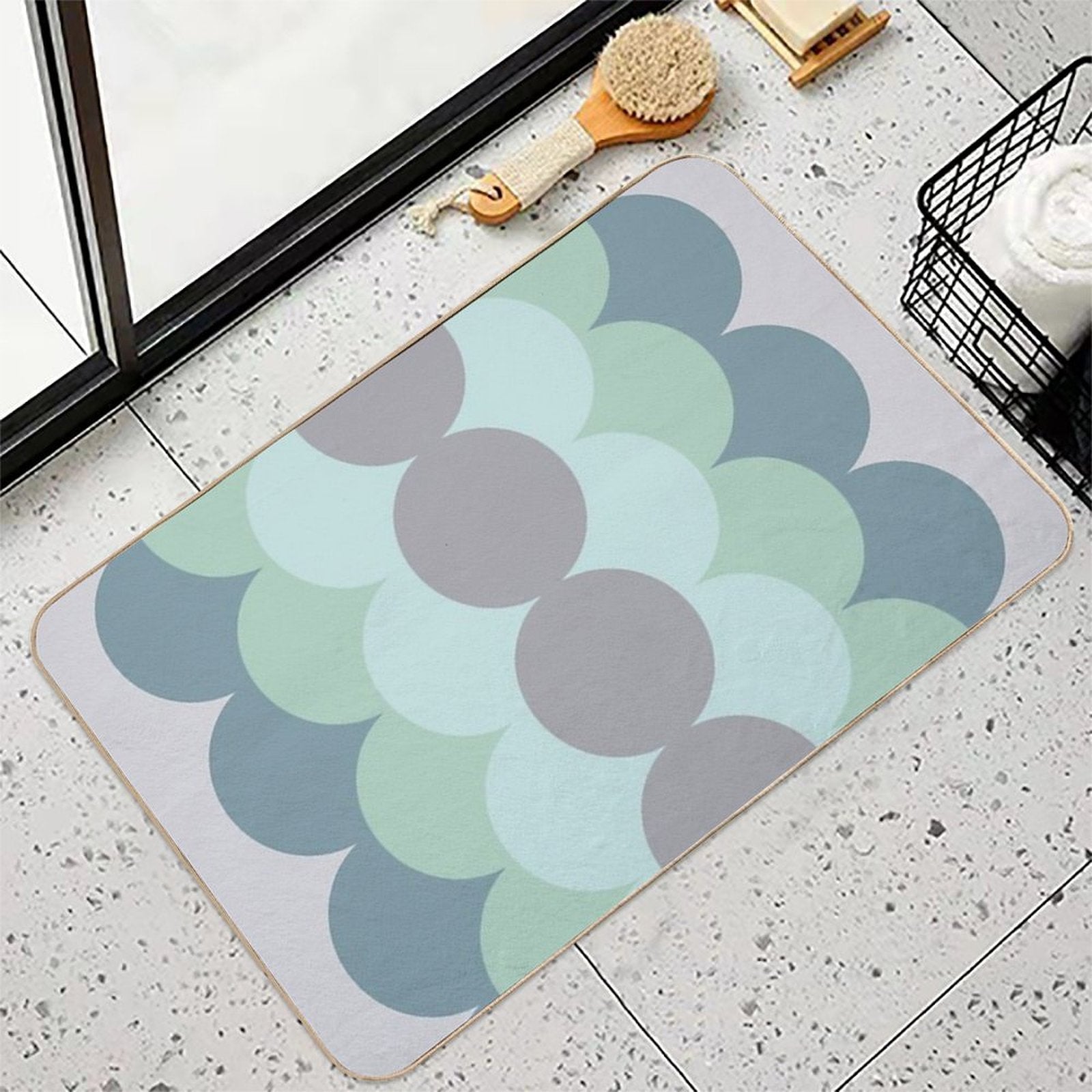 Gradual Mint  Non-Slip Bath Mat