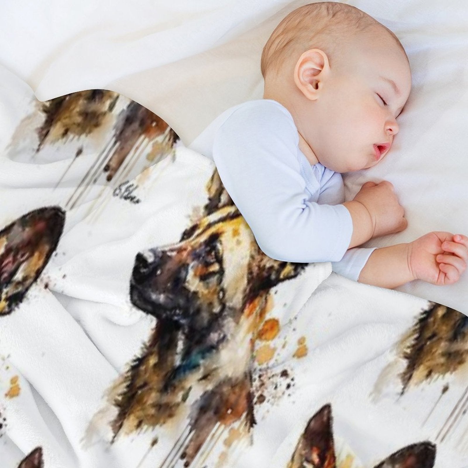 African Wild Dog Compact Throw Blanket