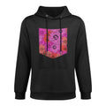 Colorful Flower Pocket Floral Pattern Botanical Kangaroo Pocket Hoodie