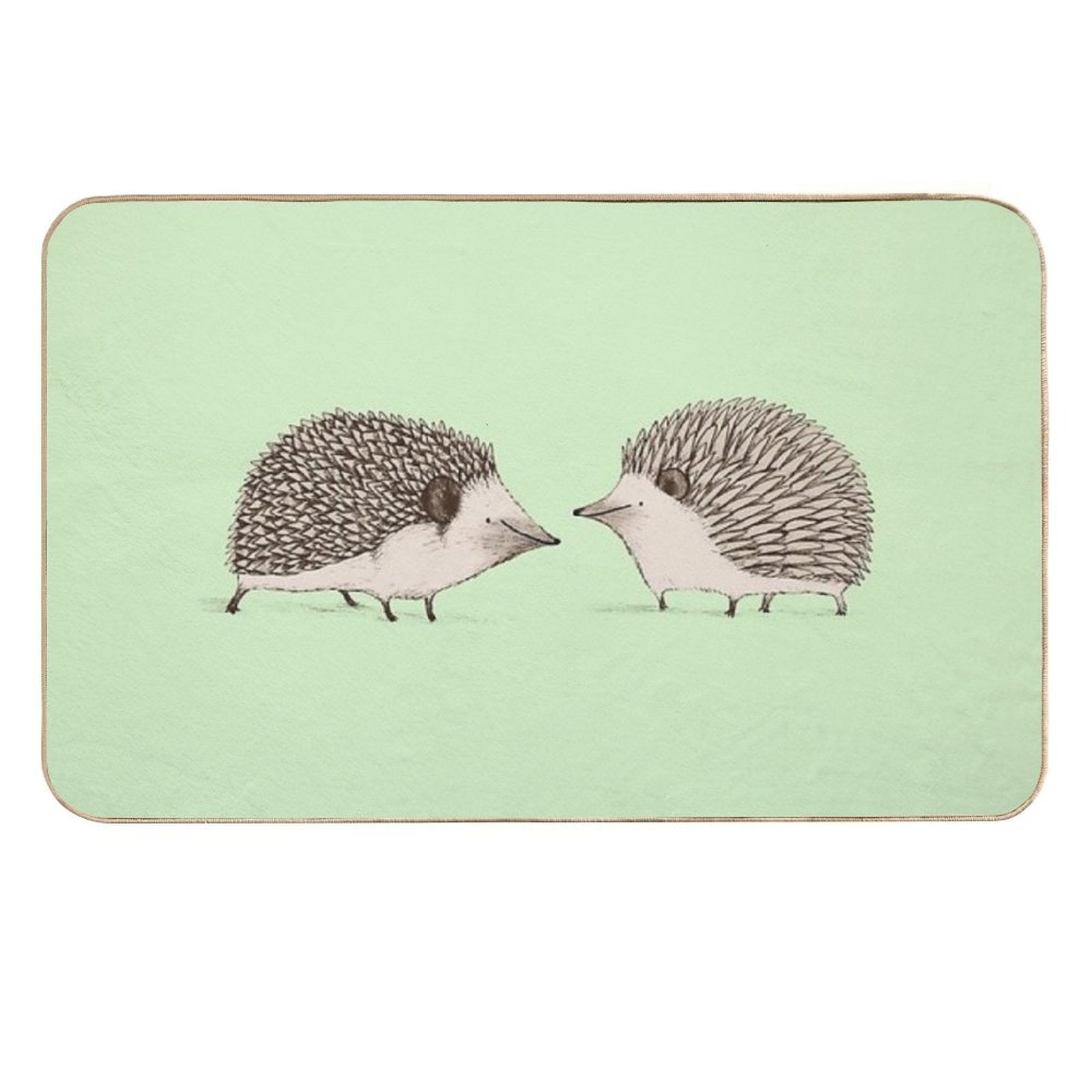 Two Hedgehogs  Rapid-Drying Bath Mat