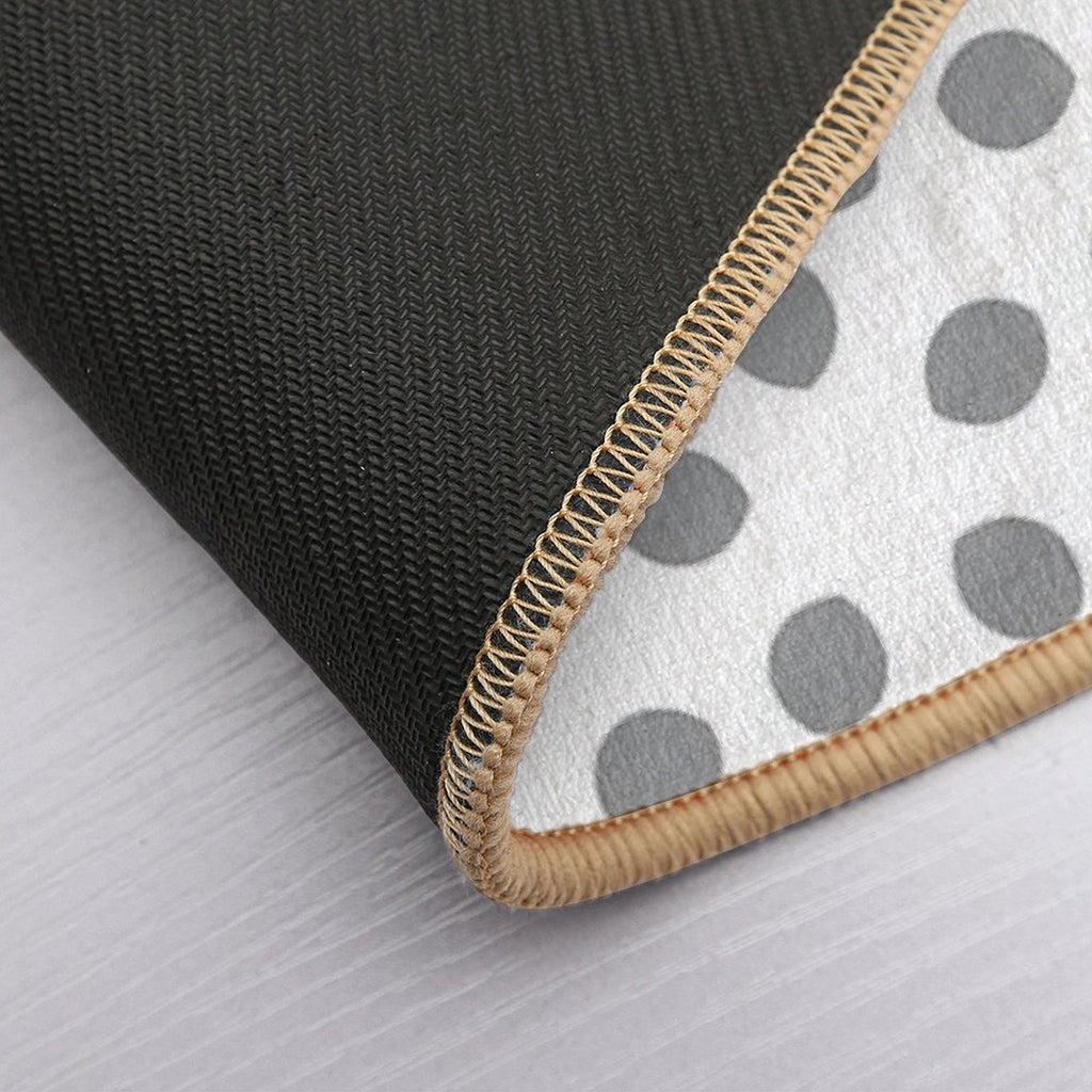 Gray And White Minimal Shape Ornamental Pattern 2022 Trending Color - Hue - Shade - Colour Pantone Ultimate Gray 17-5104  High-Traffic Bath Mat