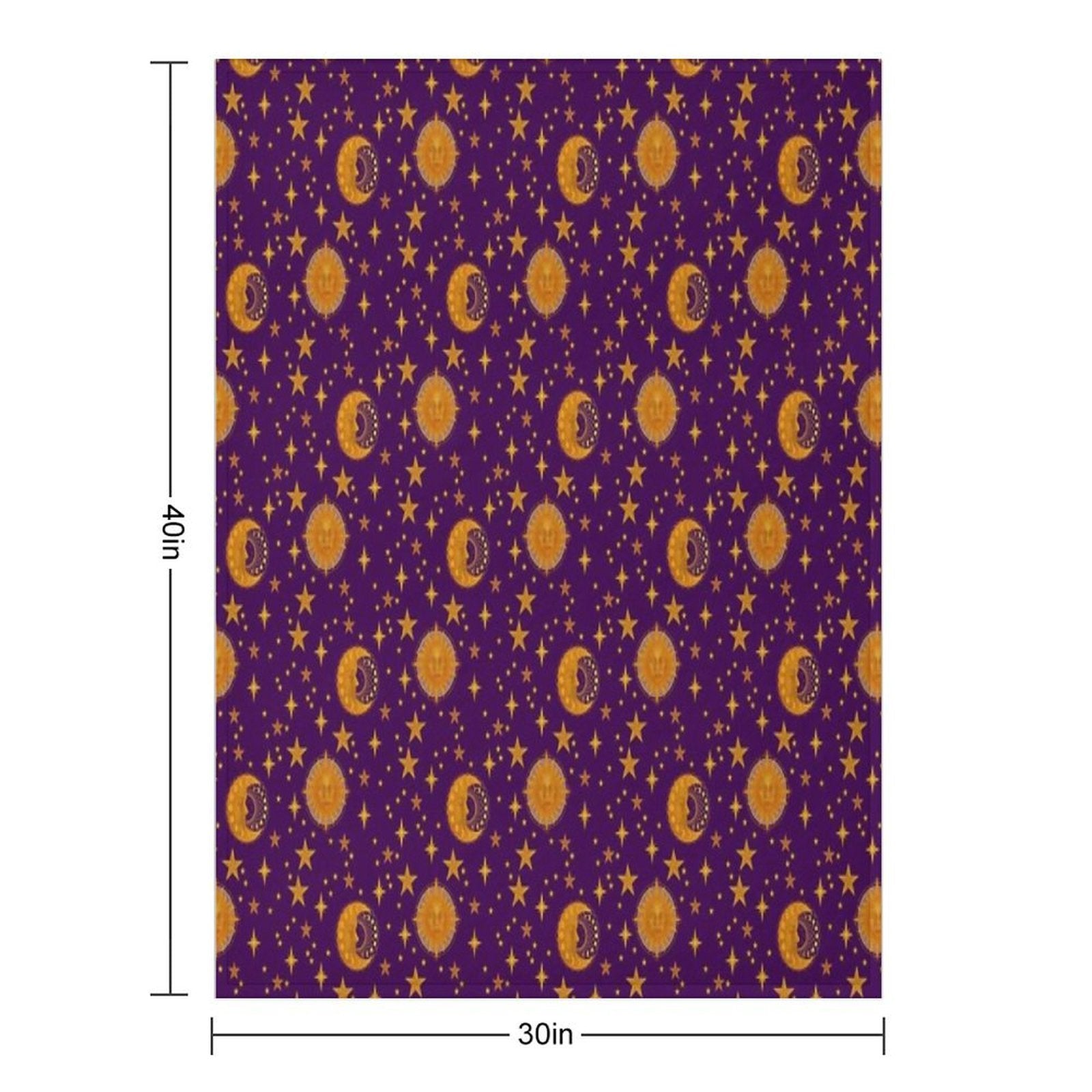Bohemian 90's Sun And Moon Celestial Pattern All-season Throw Blanket