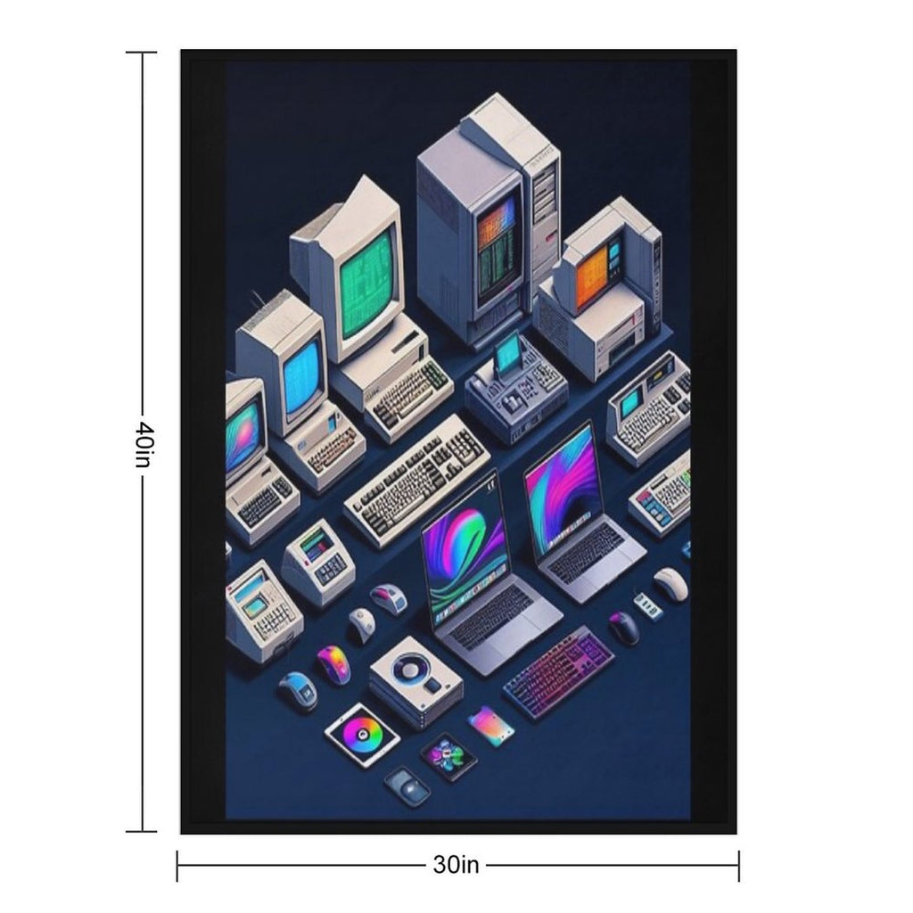 Computers #3 Multi-functional Throw Blanket