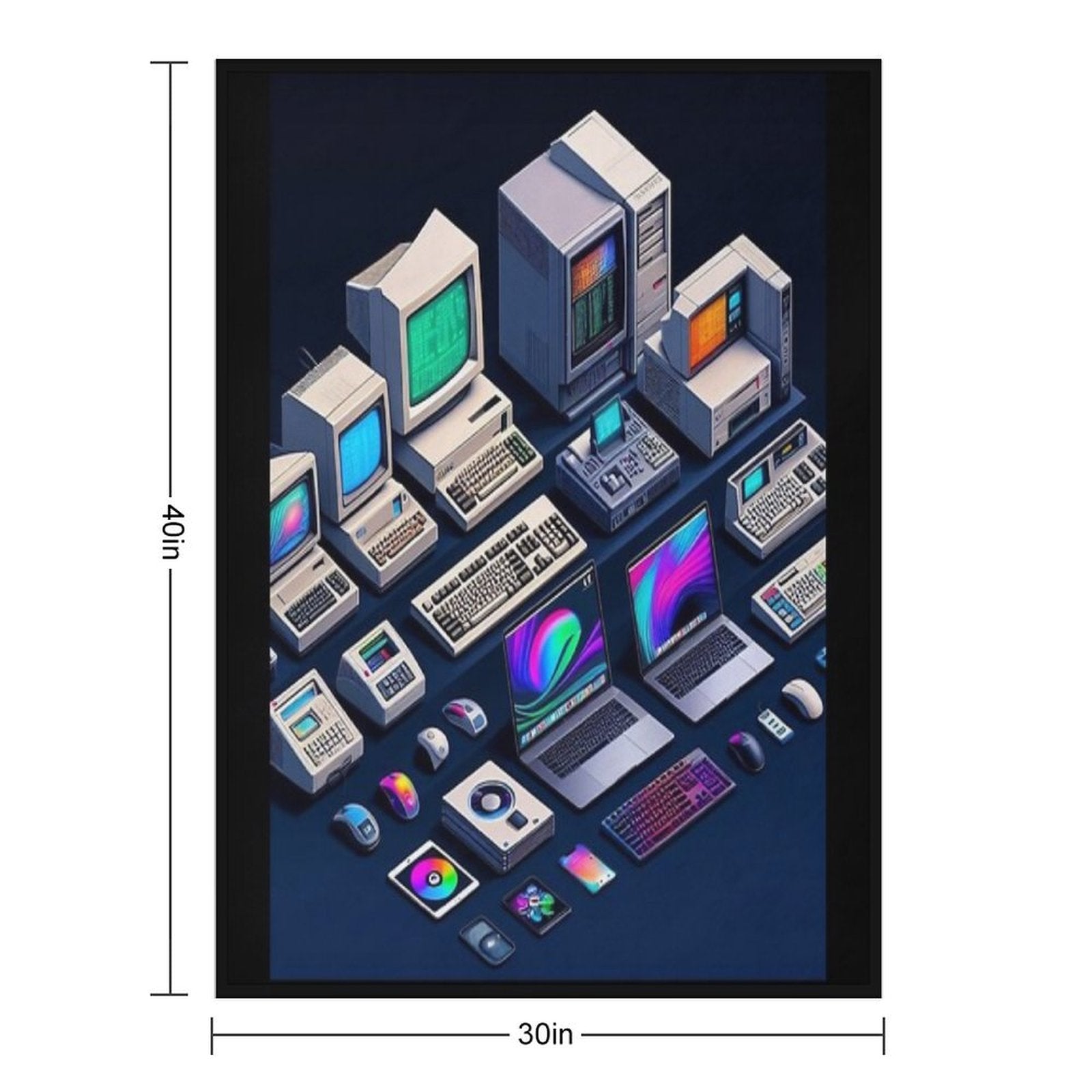 Computers #3 Multi-functional Throw Blanket