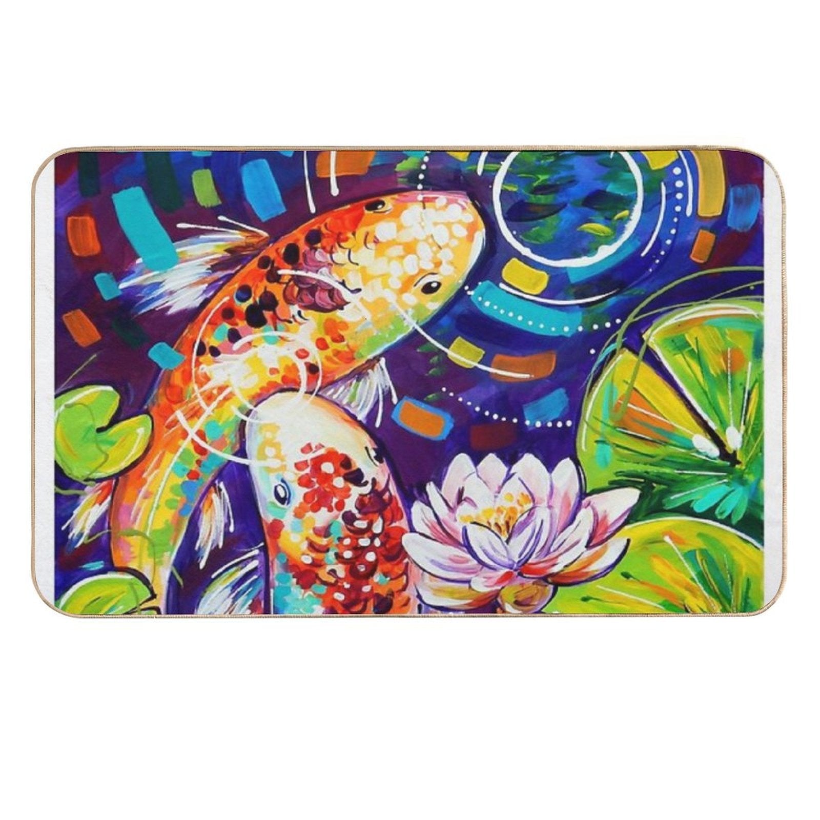3 Koi Fish  Multi-Purpose Bath Mat