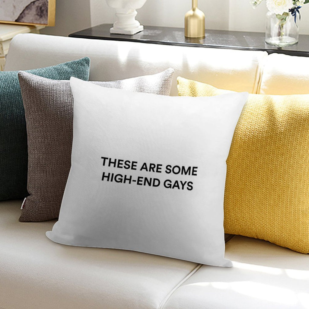 THESE ARE SOME HIGH-END GAYS  Tanya from White Lotus Soft Washable Throw Pillow