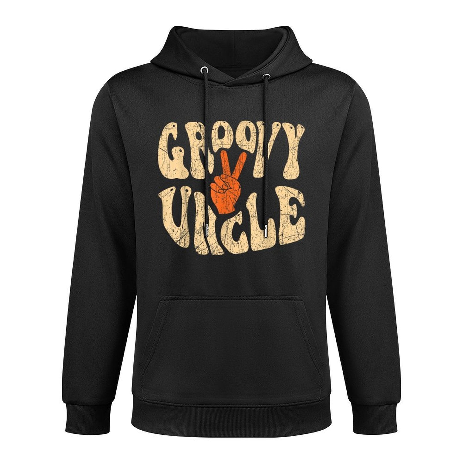 Groovy Uncle 70s Aesthetic Nostalgia 1970s Retro Uncle Kangaroo Pocket Hoodie
