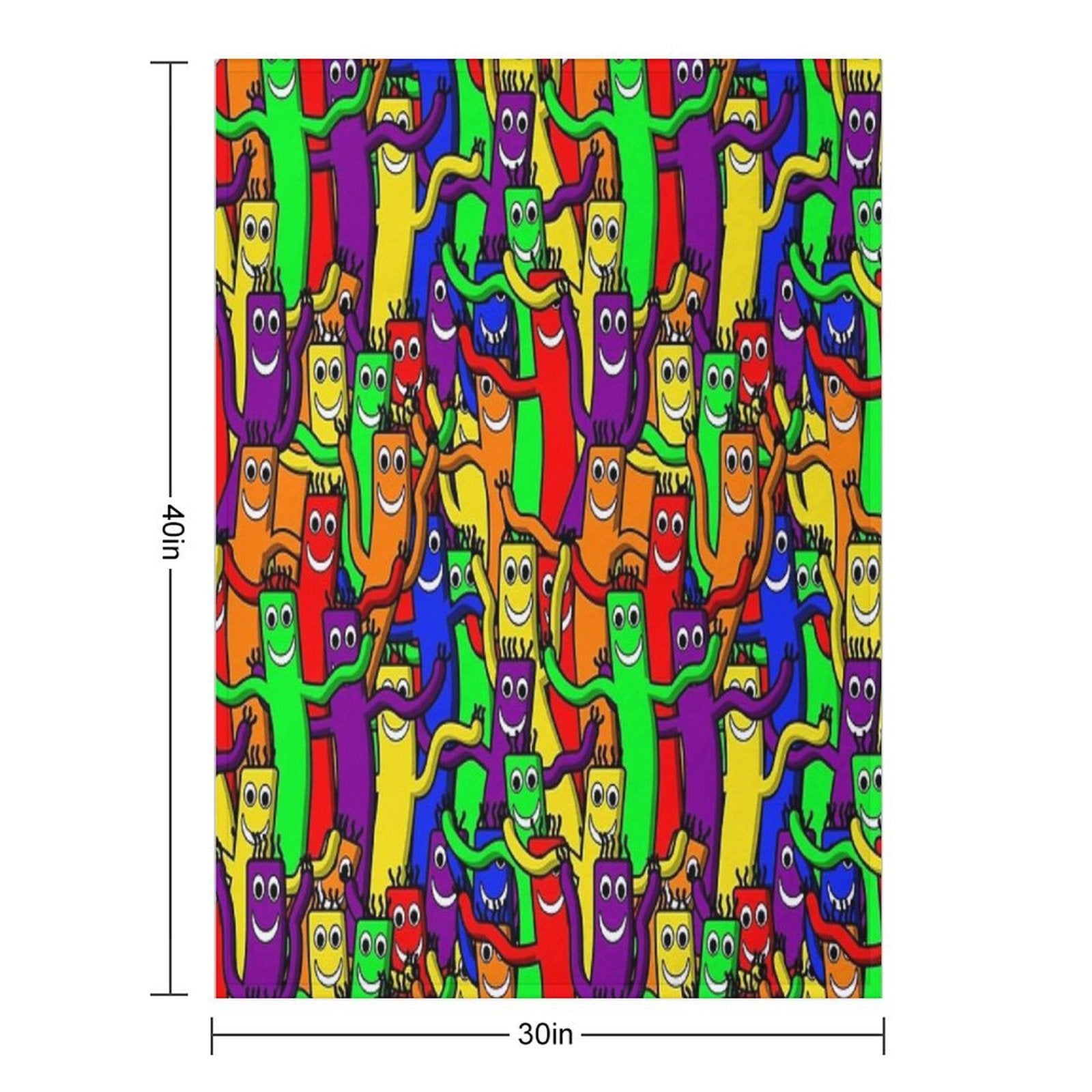 Wacky Inflatable Arm Flailing Tube Man Eco-conscious Throw Blanket