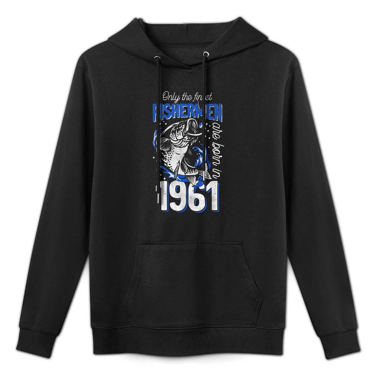60 Years Old Fishing Fisherman 1961 60th Birthday All-Day Comfort Hoodie