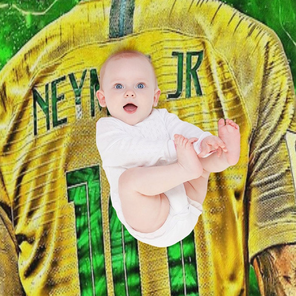 Neymar National Team Sustainable Throw Blanket