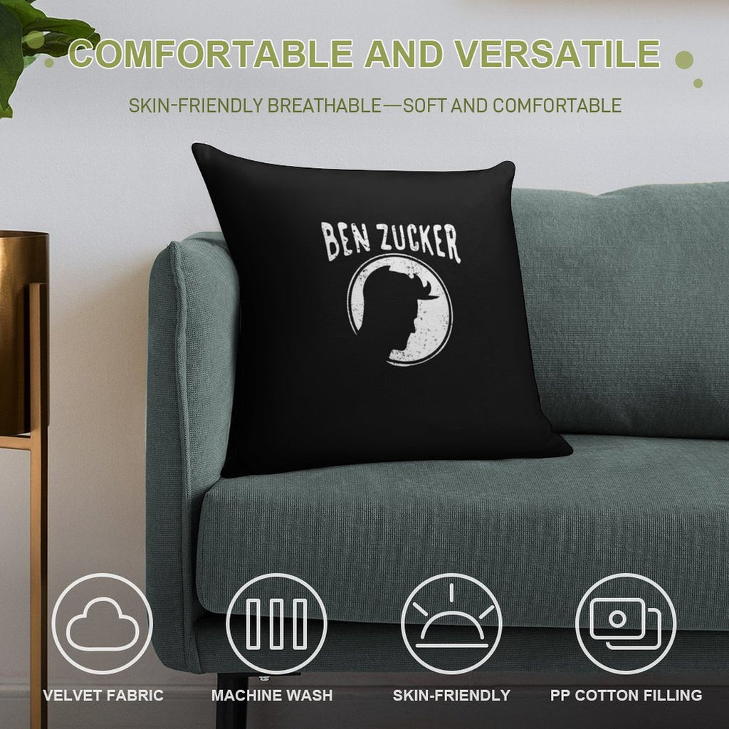 Ben Zucker Soft Skin-Friendly Throw Pillow