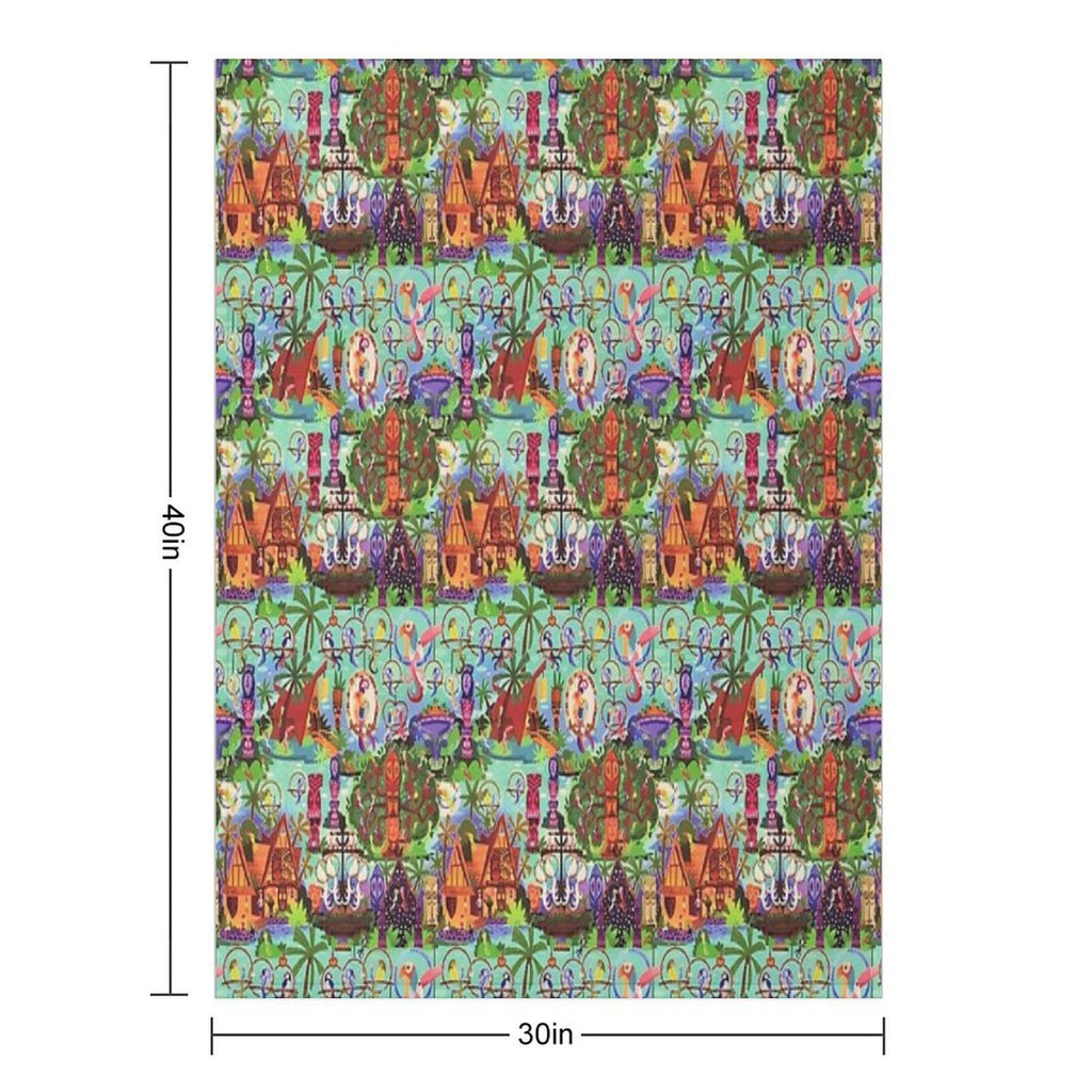 The ORIGINAL Enchanted Tiki Room Collage Gift-ready Throw Blanket