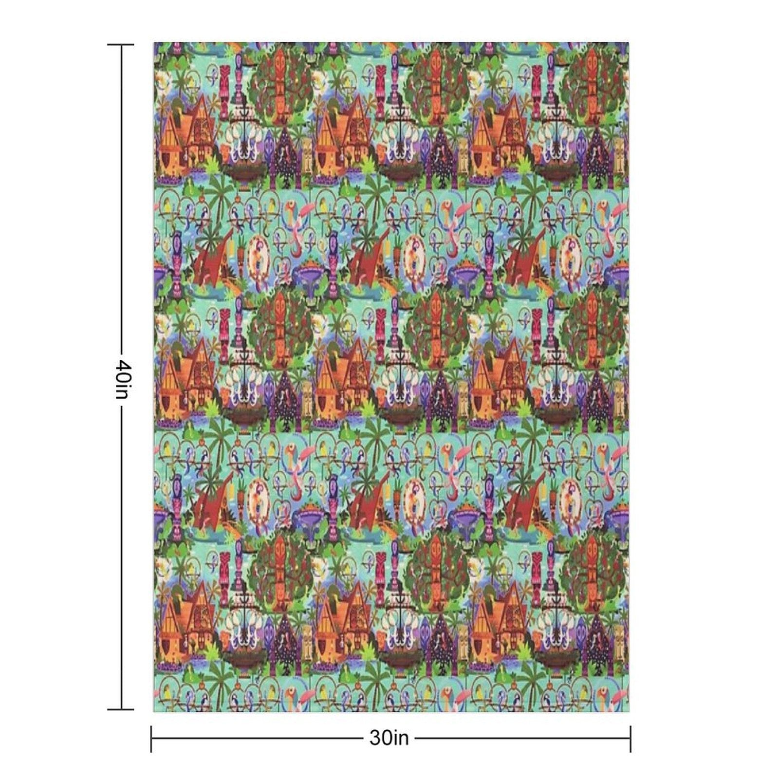 The ORIGINAL Enchanted Tiki Room Collage Gift-ready Throw Blanket