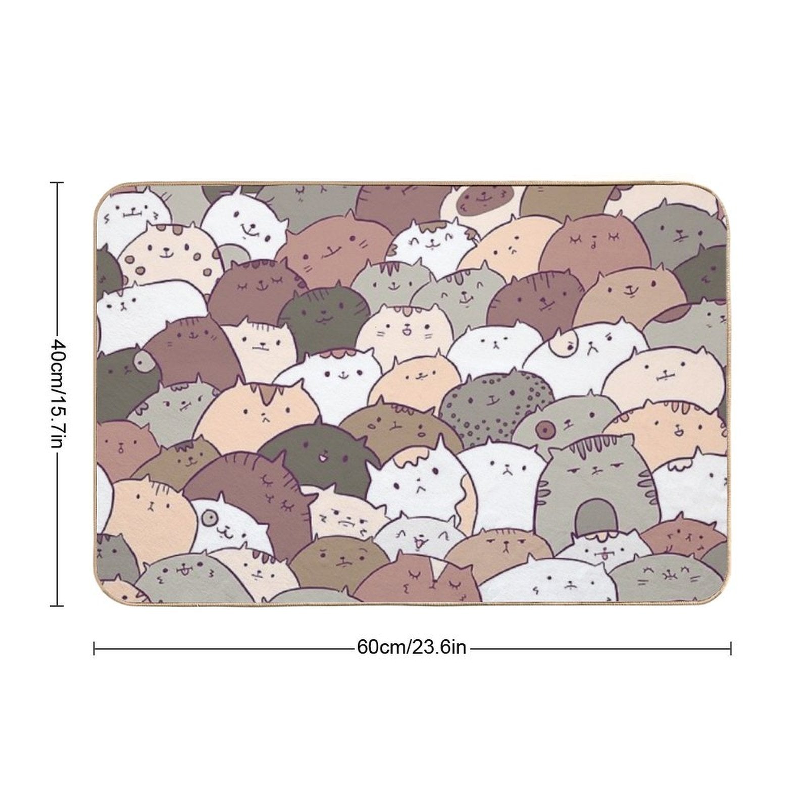 Lots of Cats  Repositionable Bath Mat