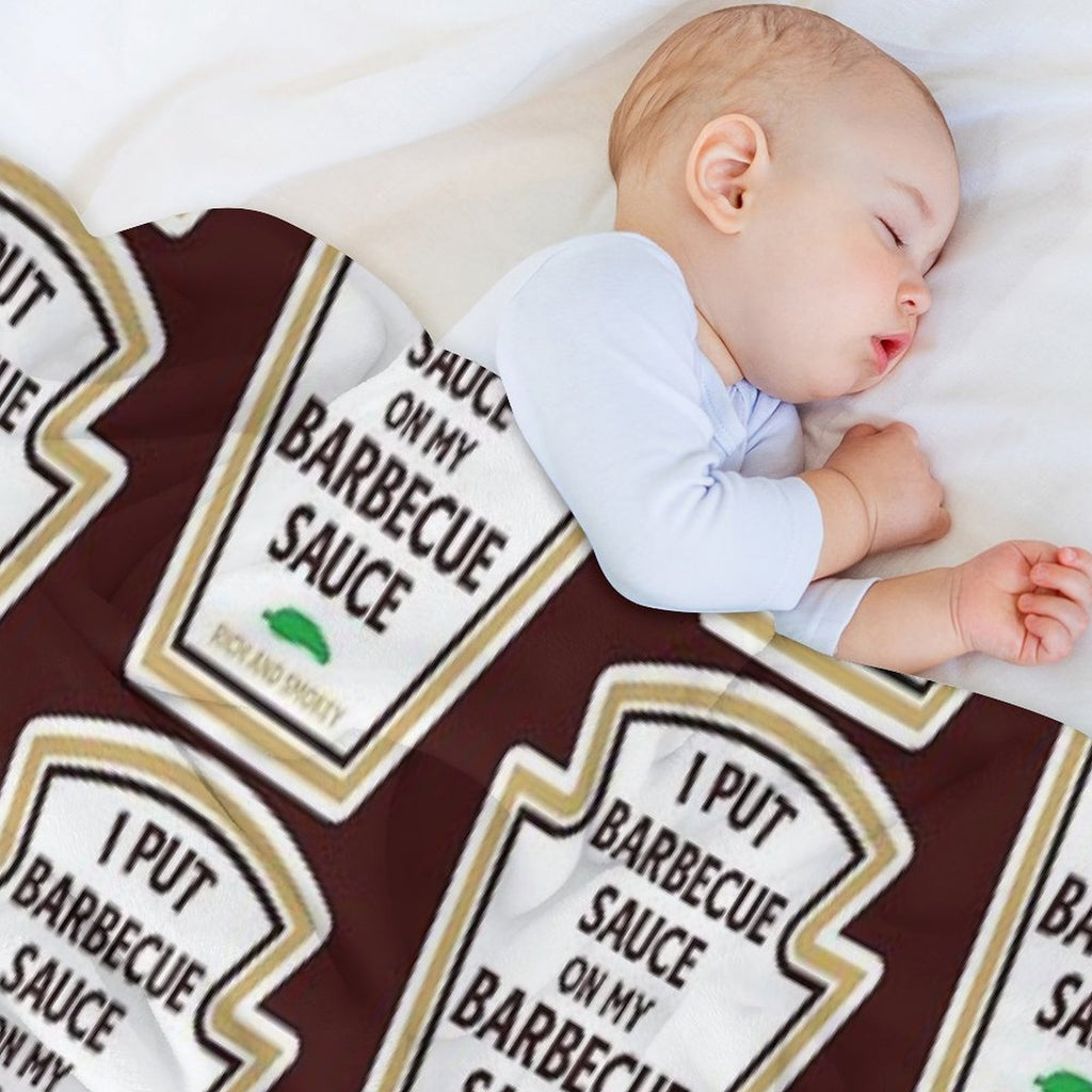 I Put Barbecue Sauce on My Bbq Sauce Machine-washable Throw Blanket
