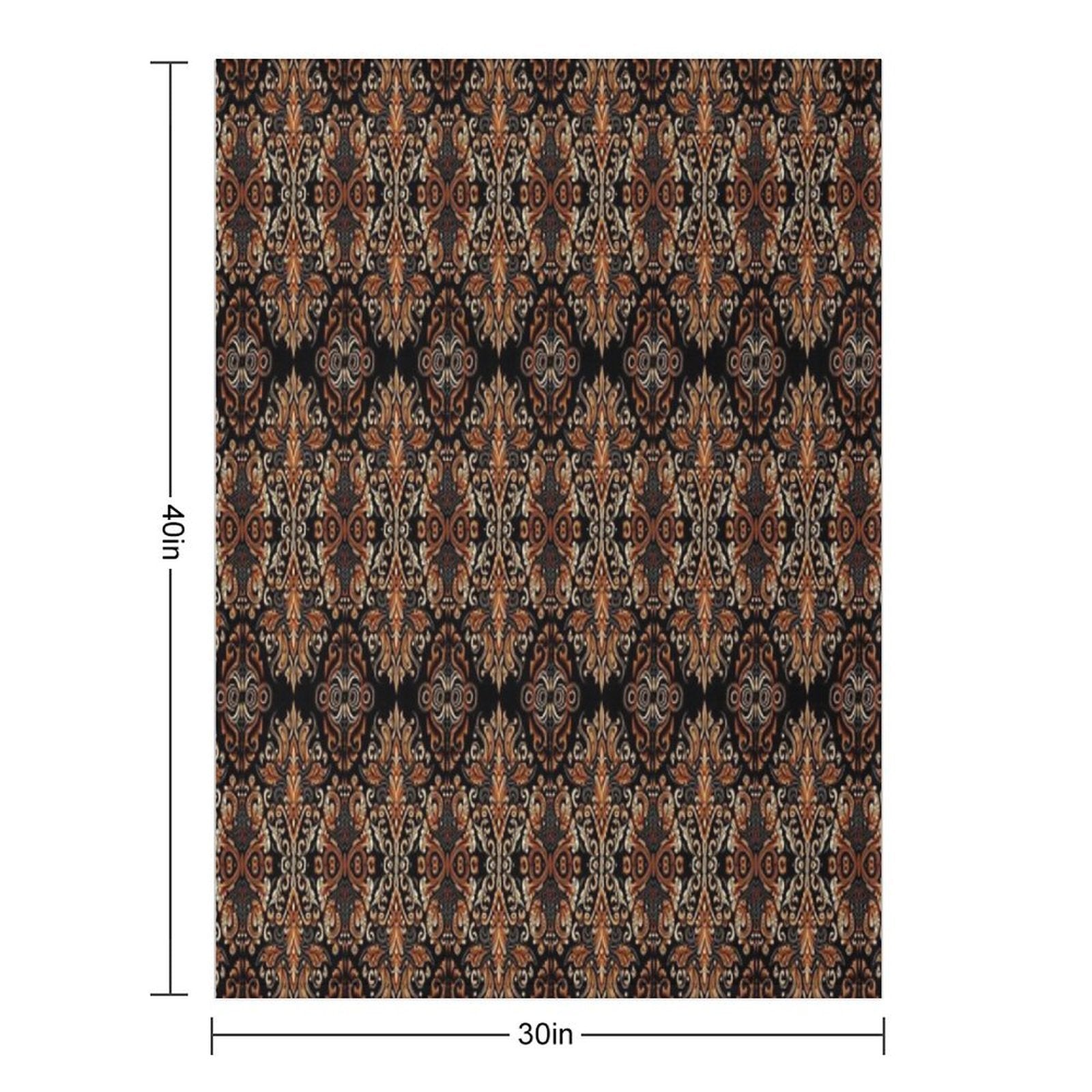 Original Wayang Prambanan Indonesian Brown Batik Eco-conscious Throw Blanket